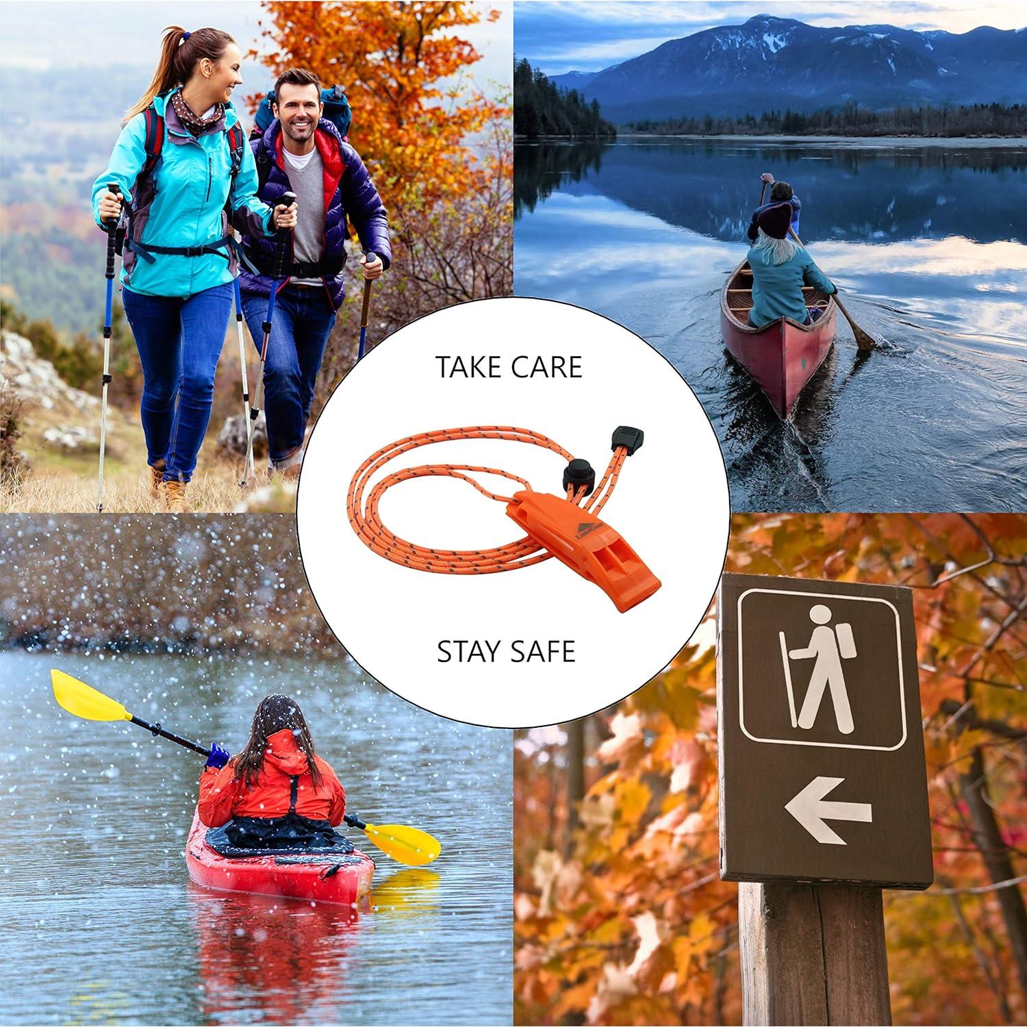 Silbatos de Emergencia LuxoGear Naranja 2 Paquetes