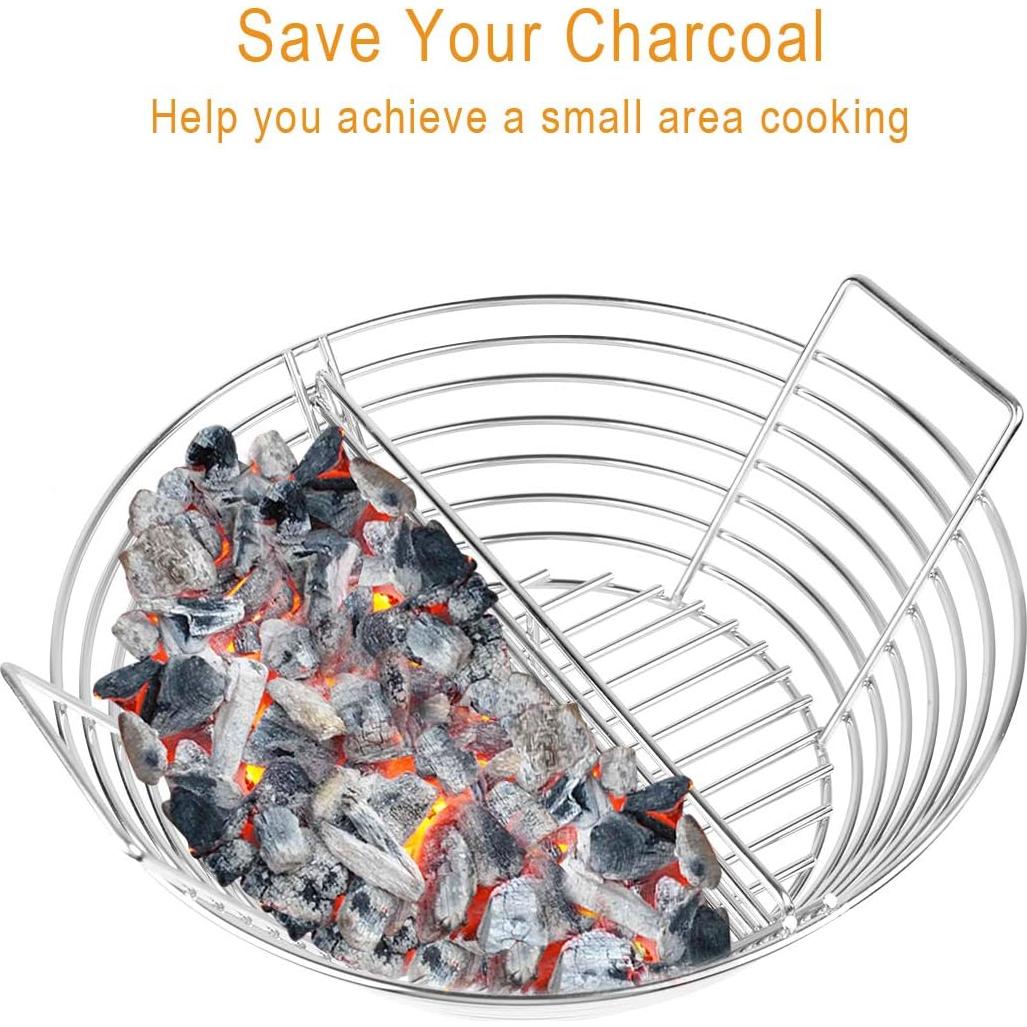 Cesta de Carbón Lump Mydracas con Divisor para Big Green Egg