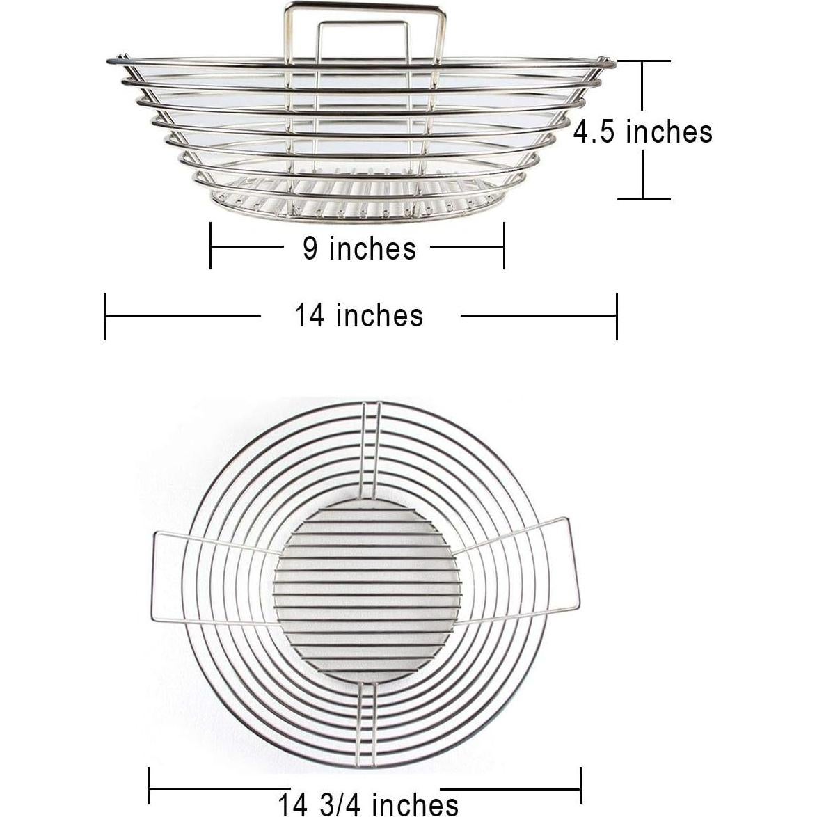 Cesta de Carbón Lump Mydracas con Divisor para Big Green Egg