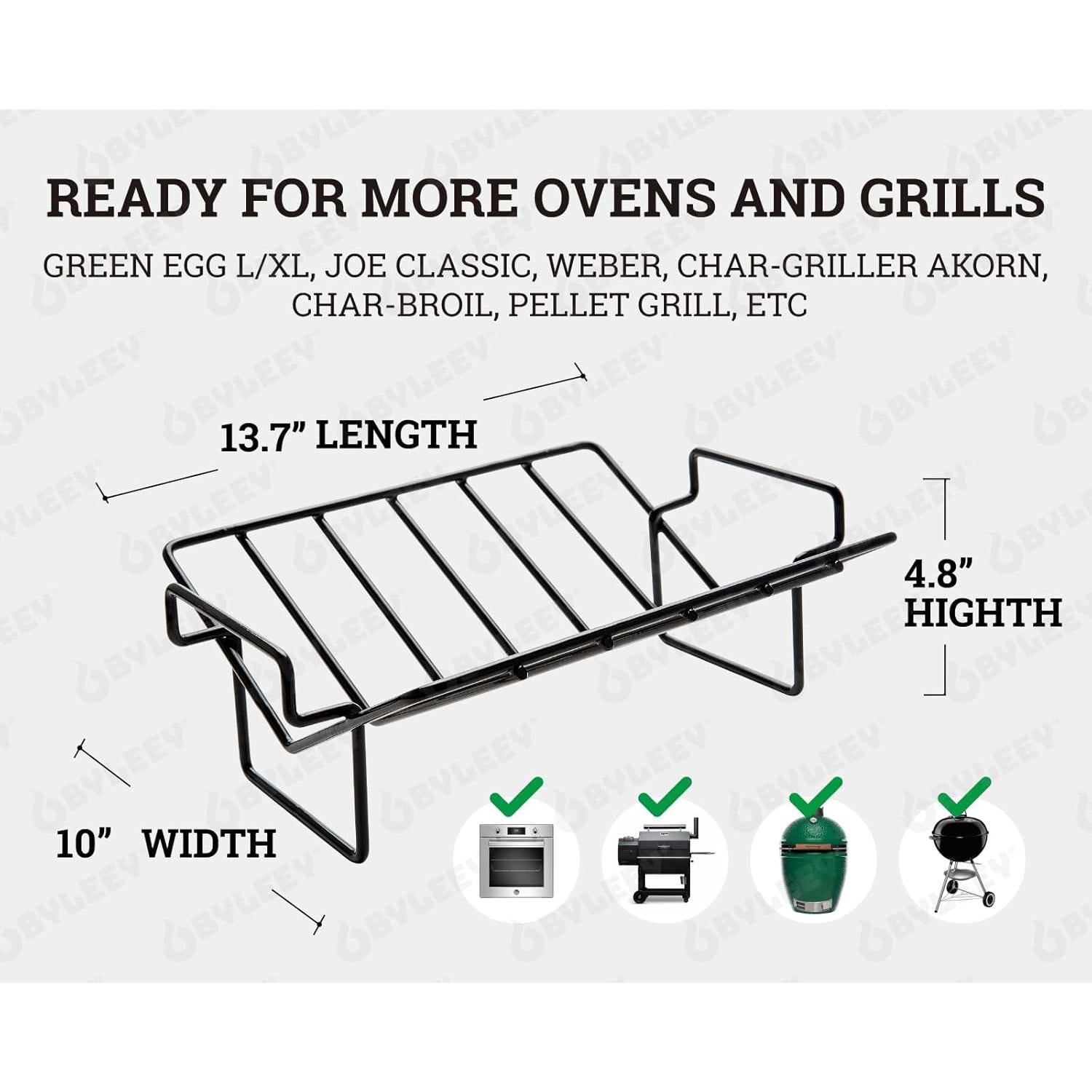 Soporte para Costillas BYLEEY Recubierto de Porcelana 34.8x11.9 cm