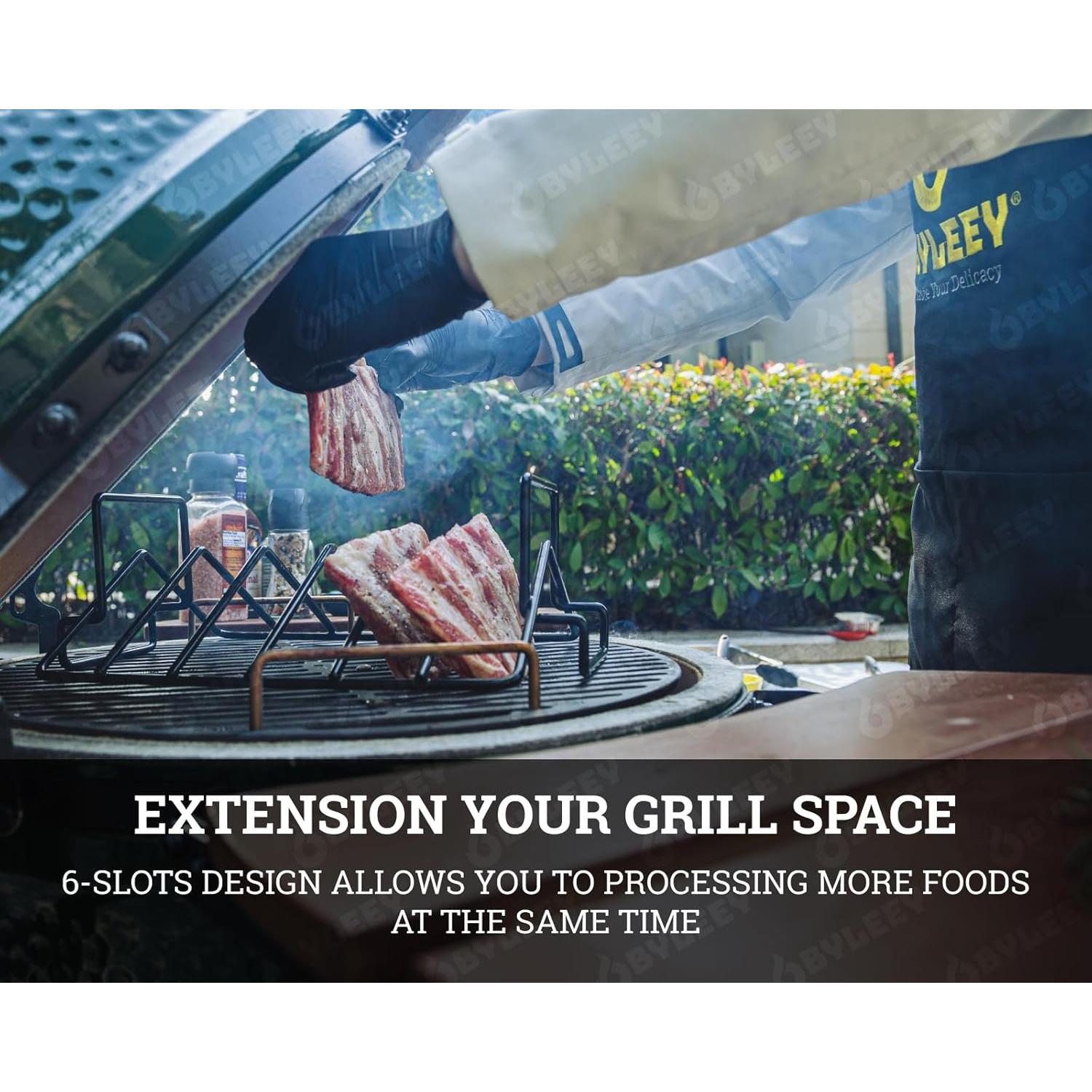 Soporte para Costillas BYLEEY Recubierto de Porcelana 34.8x11.9 cm