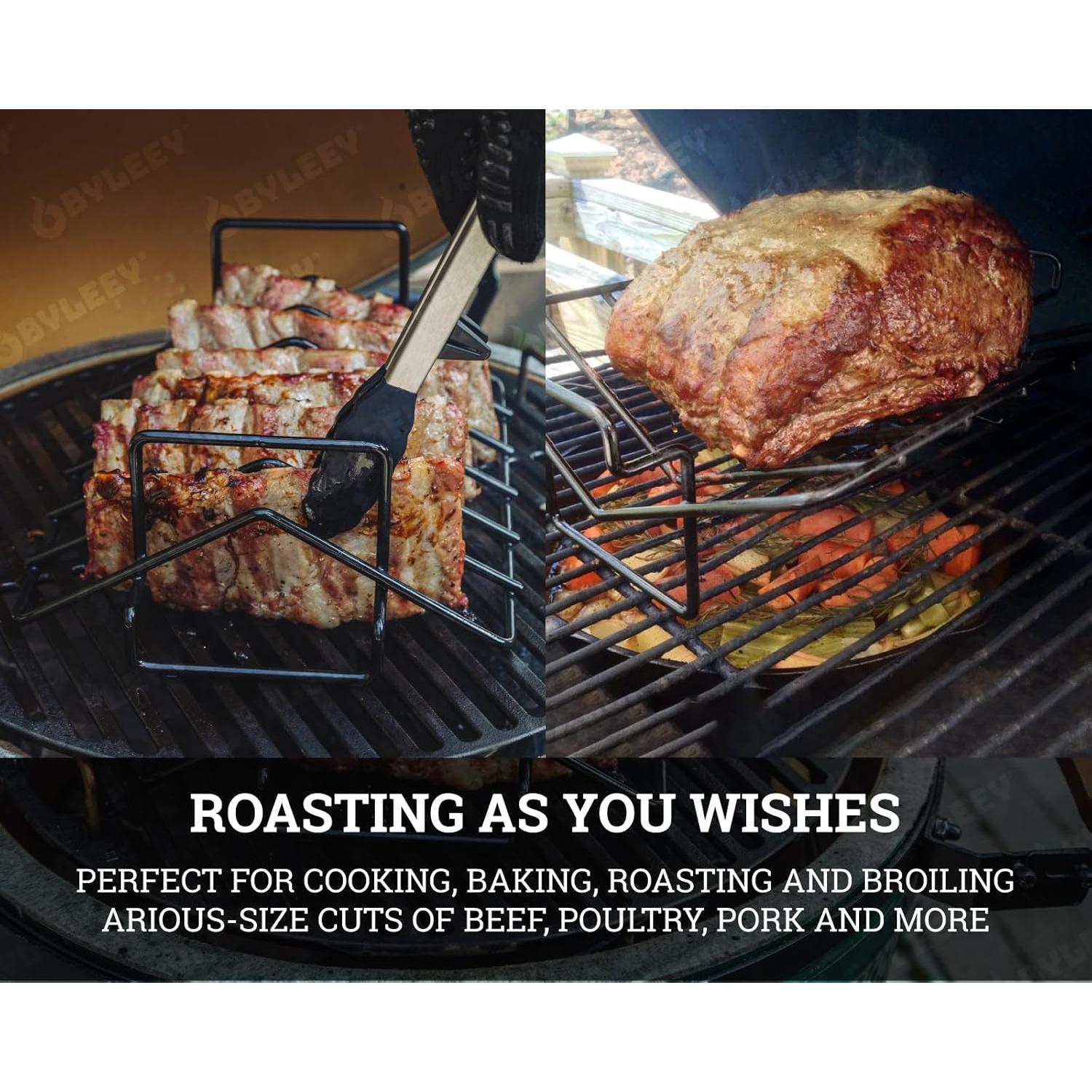 Soporte para Costillas BYLEEY Recubierto de Porcelana 34.8x11.9 cm