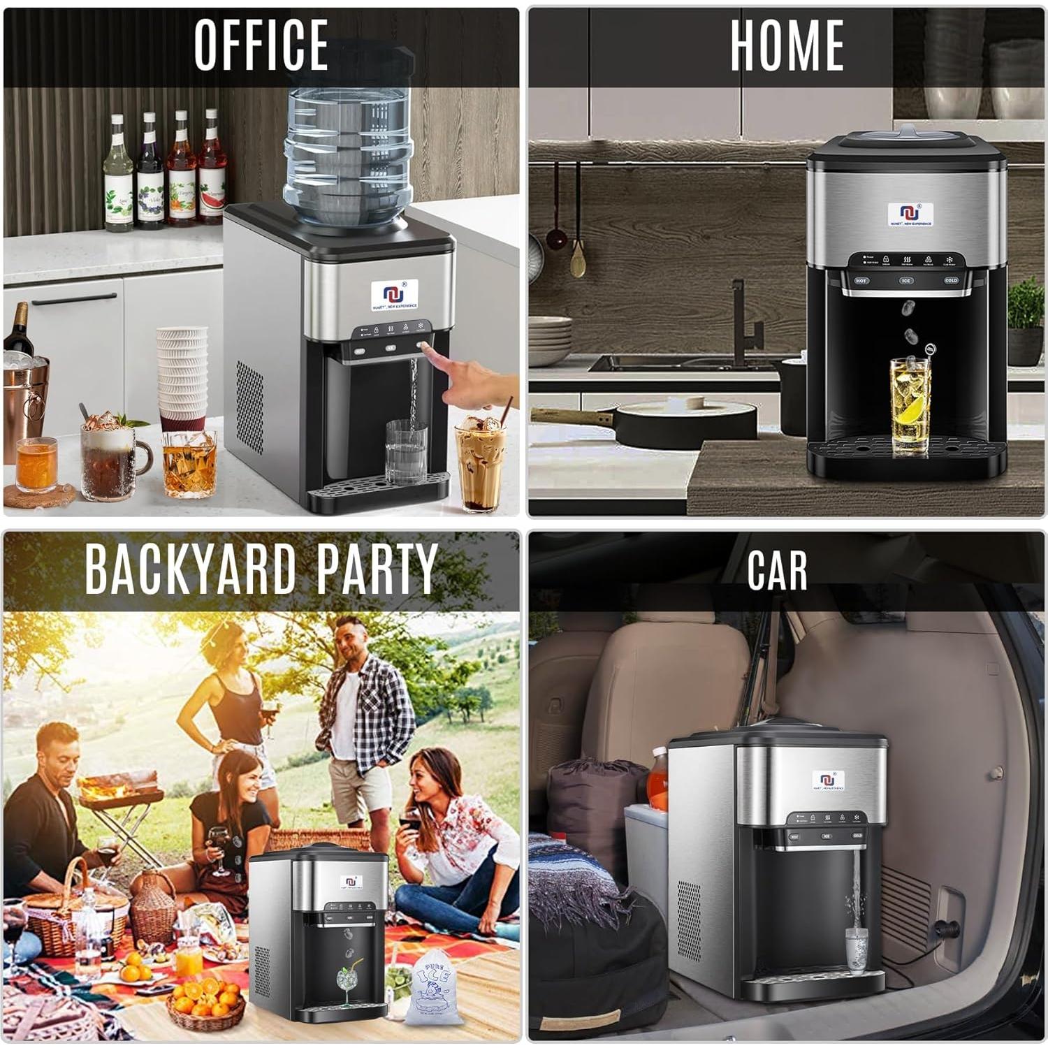 Dispensador de Agua NUNET 3-en-1 con Fabricador de Hielo 19.96kg