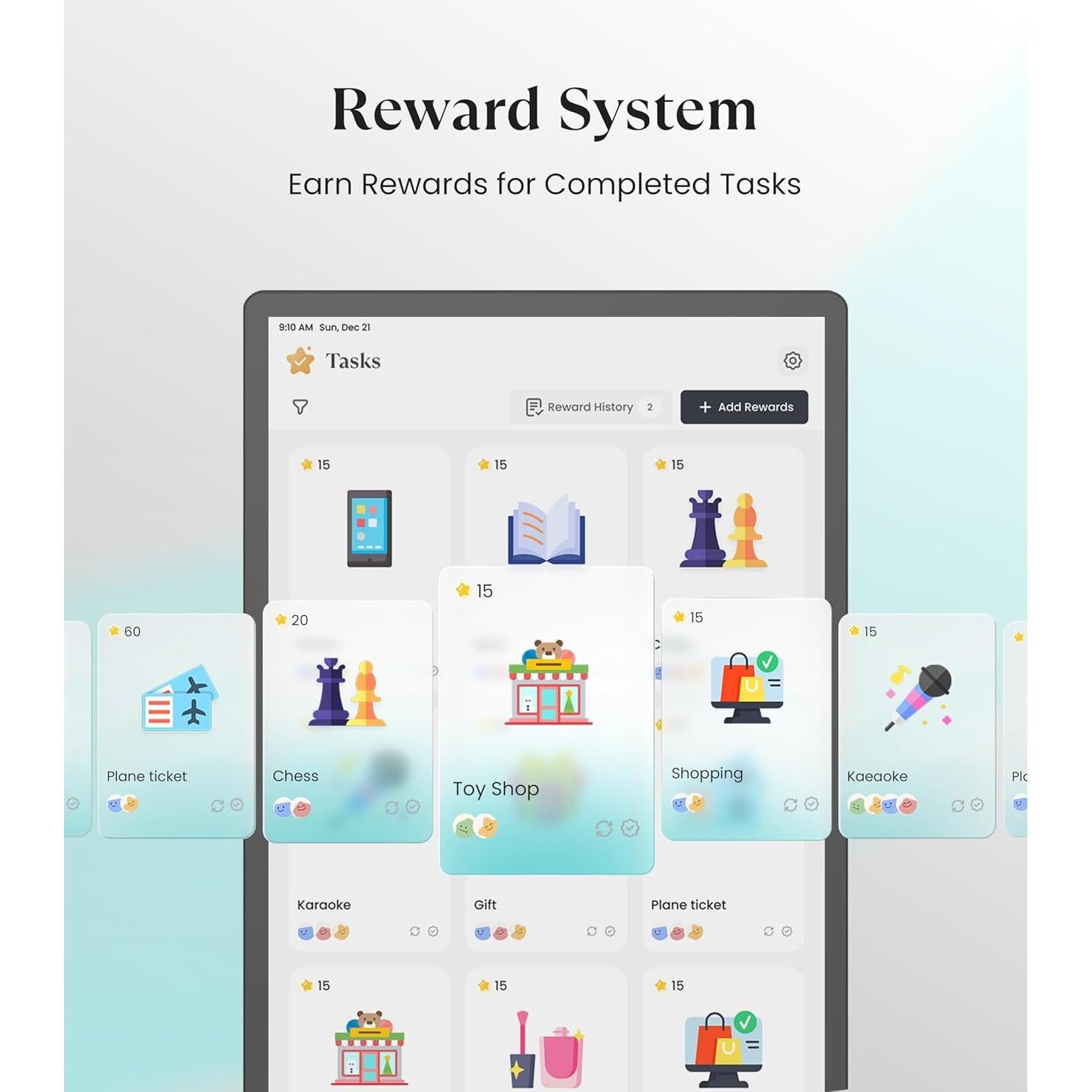 Calendario Digital Cozyla+ 24" Pantalla Táctil Negro