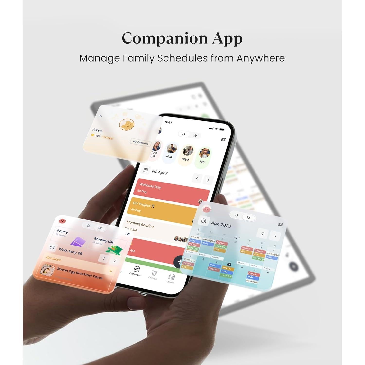 Calendario Digital Cozyla+ 24" Pantalla Táctil Negro