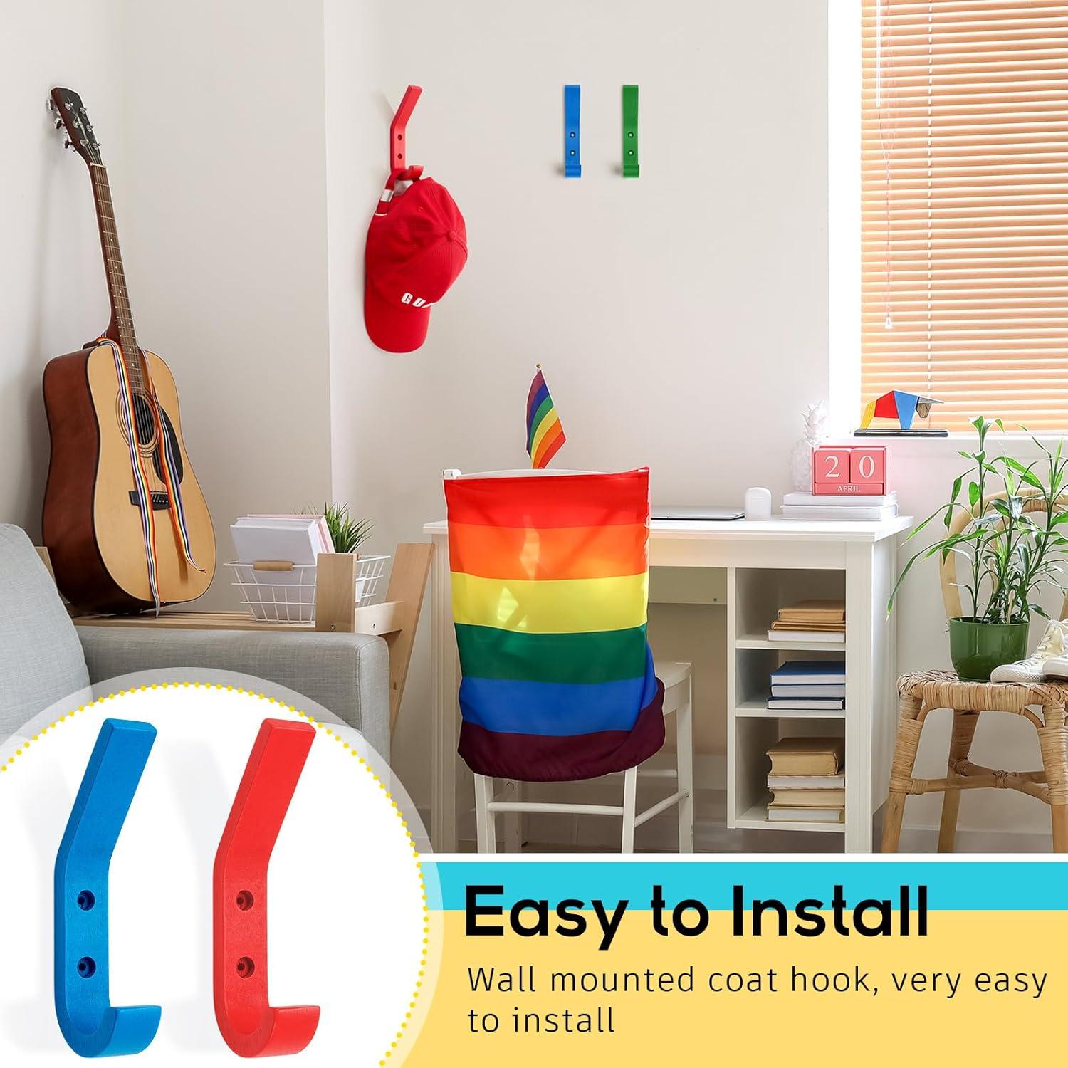 Paquete de 12 ganchos de pared de madera Colingmill 15.5x2.5cm