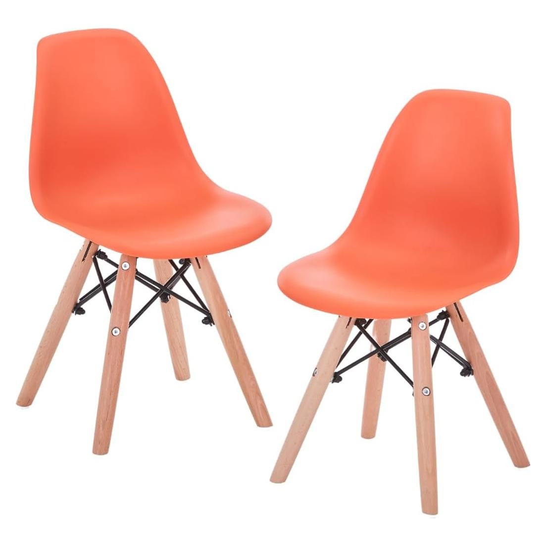 Juego de 2 Sillas Ergonómicas Naranjas Pozbee para Niños