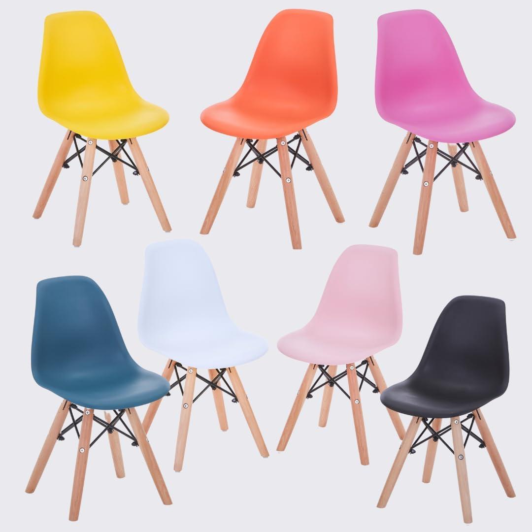 Juego de 2 Sillas Ergonómicas Naranjas Pozbee para Niños