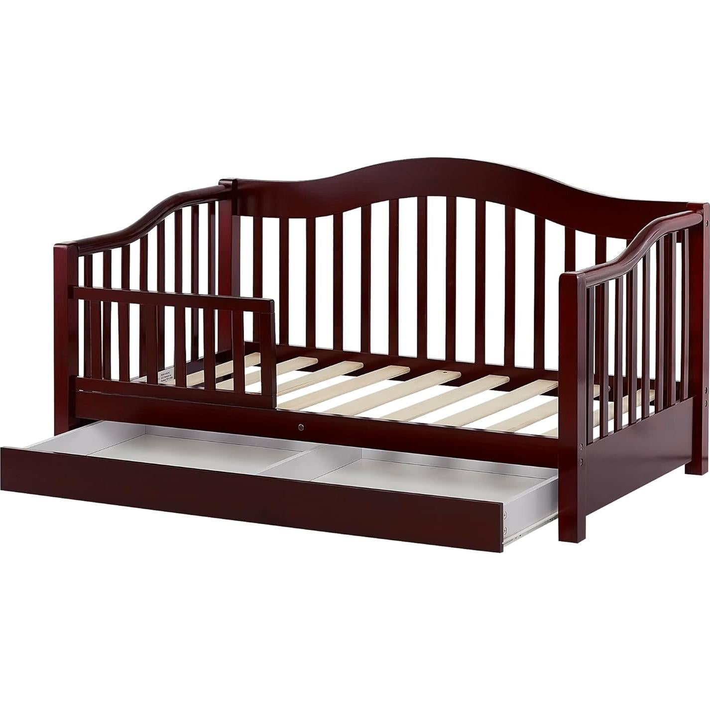 Cama de Día para Niños Dream On Me Cereza - Barandilla Removible