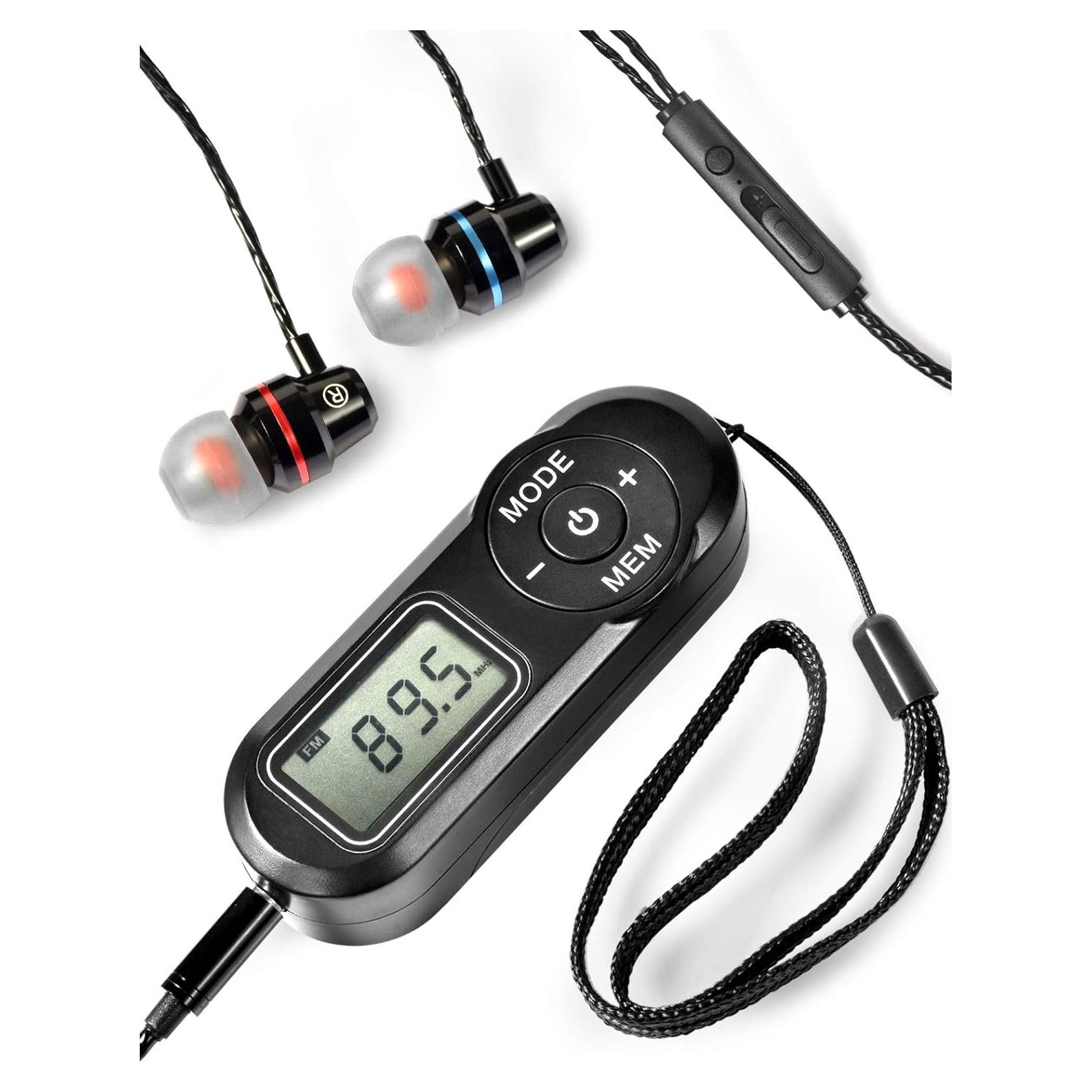 Radio Portátil FM ZHIWHIS Estéreo Digital con Presets Negro