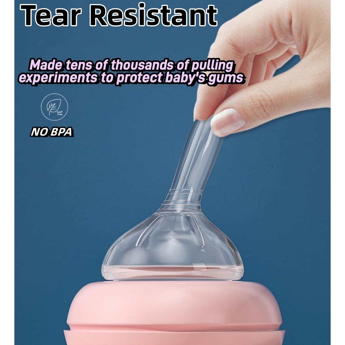 Tetina de Biberón Closer to Nature 100% Silicona Anticólico 6-12 meses