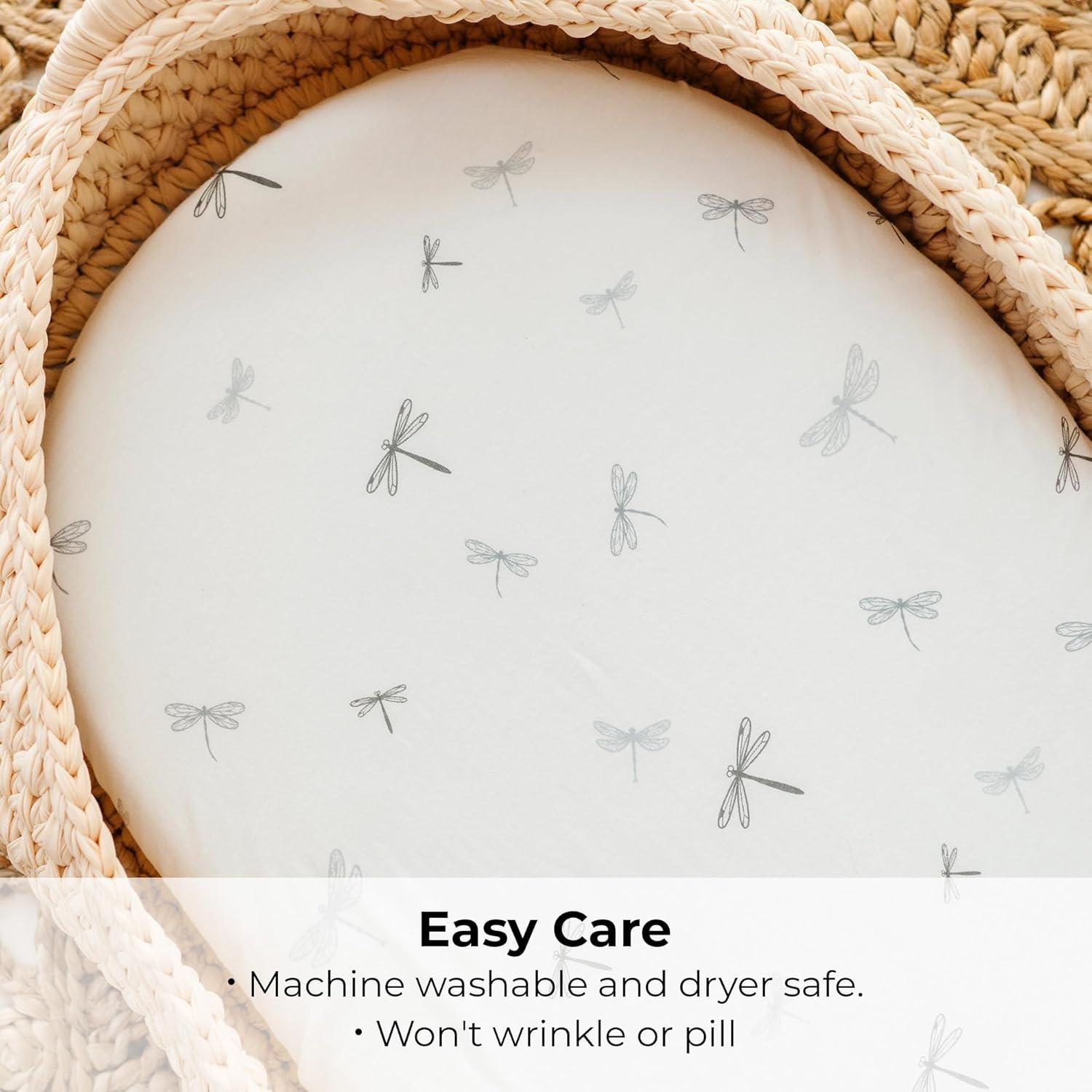 Funda de Cambiador Ely's & Co. 100% Algodón Jersey Azul Rayas