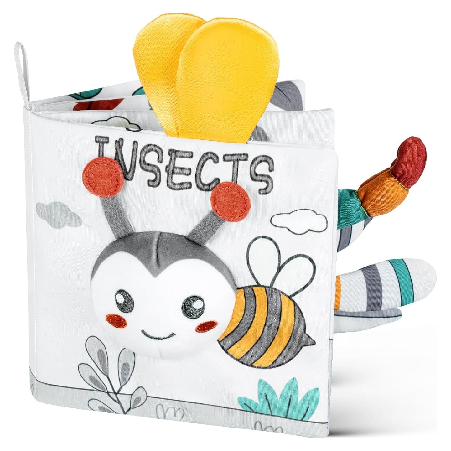 Libro de Tela Sensory 3D HOTUT Abeja para Bebés 0-6 Meses