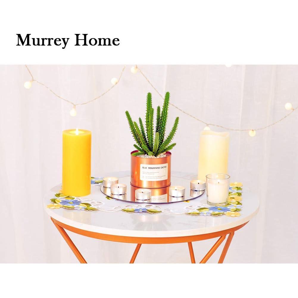 Bandejas de Espejo Redondas Murrey Home 12 Piezas 25.4cm