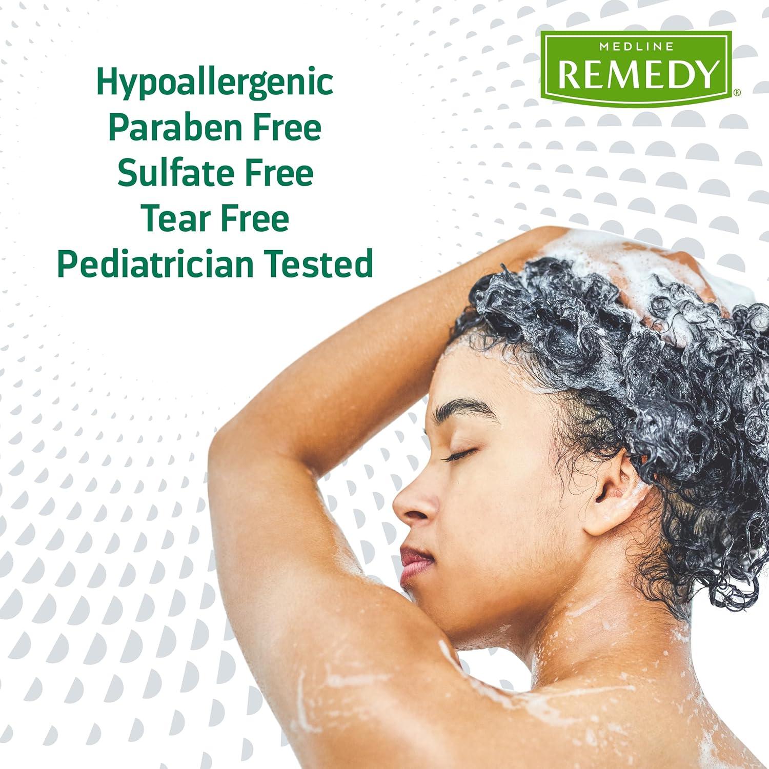 Champú y Gel de Baño Medline Remedy 473 ml, Sin Enjuague, Vainilla