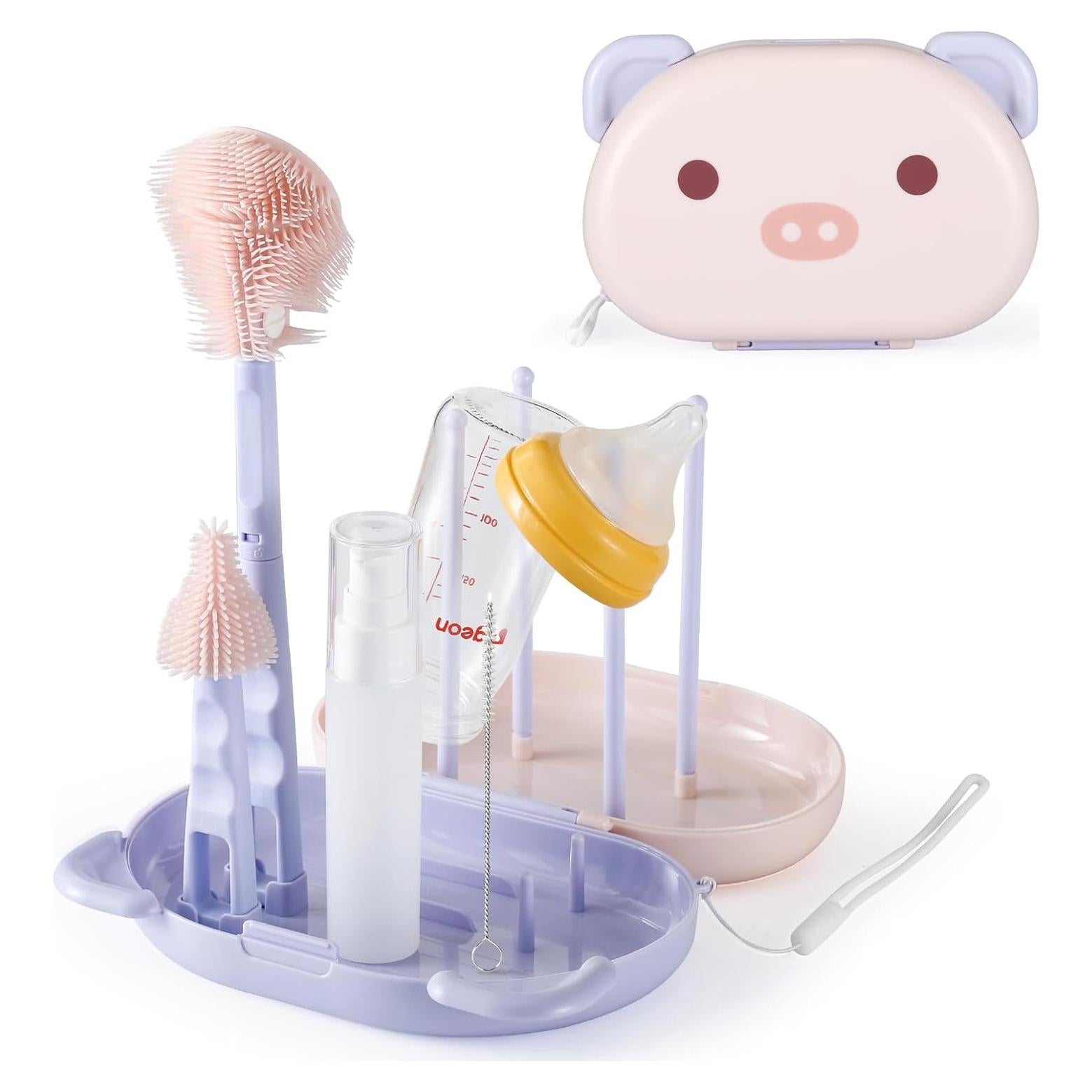 Set de Cepillos Limpiadores para Biberones VOOWO Morado