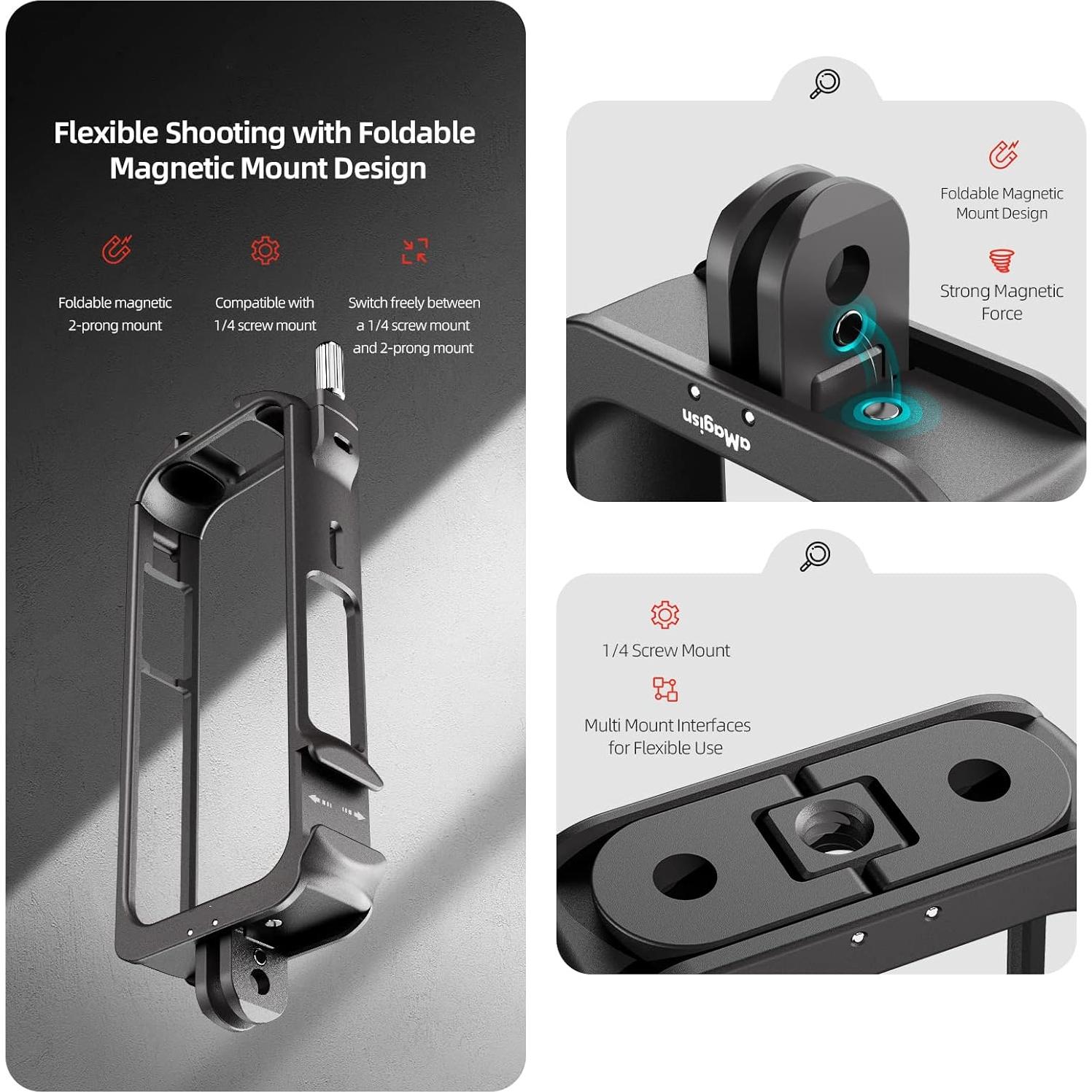 Marco Protector de Aluminio Rszfnjxry para Insta360 X3 - 45g