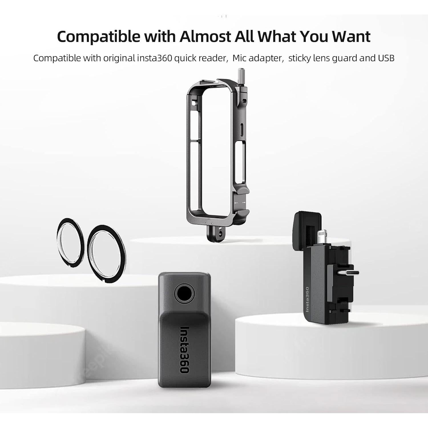 Marco Protector de Aluminio Rszfnjxry para Insta360 X3 - 45g