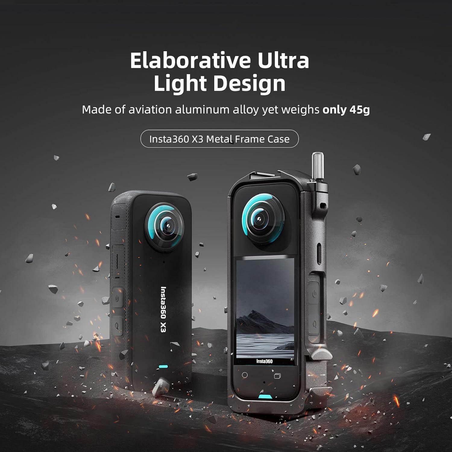 Marco Protector de Aluminio Rszfnjxry para Insta360 X3 - 45g