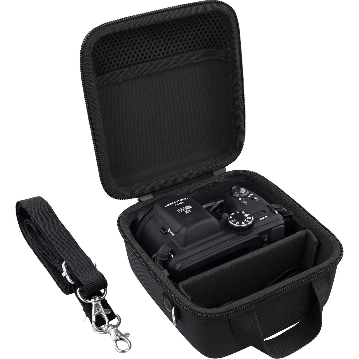 Funda de cámara KODAK PIXPRO AZ405/AZ425 - Negra, resistente y portátil