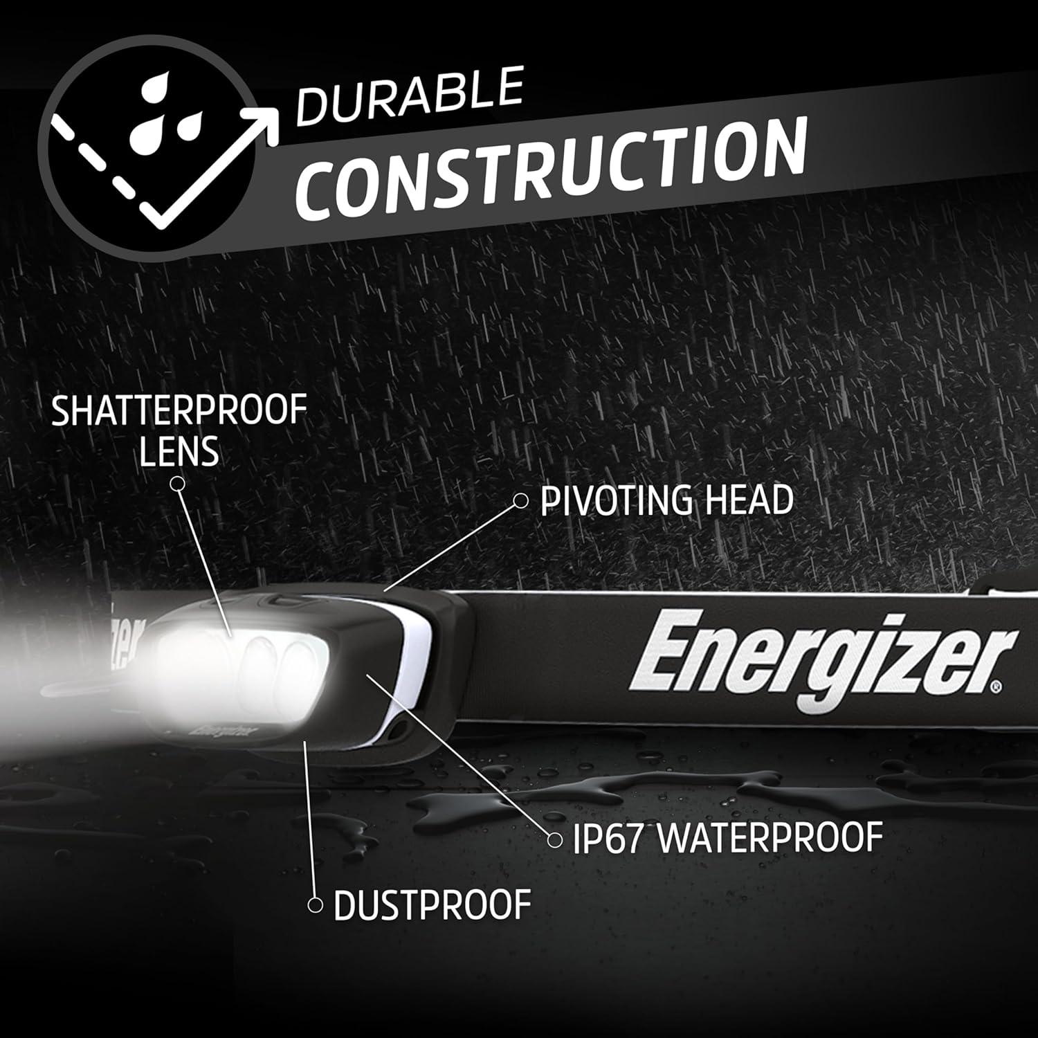 Linterna Frontal LED Energizer HDL-625, 625 Lúmenes, IP67