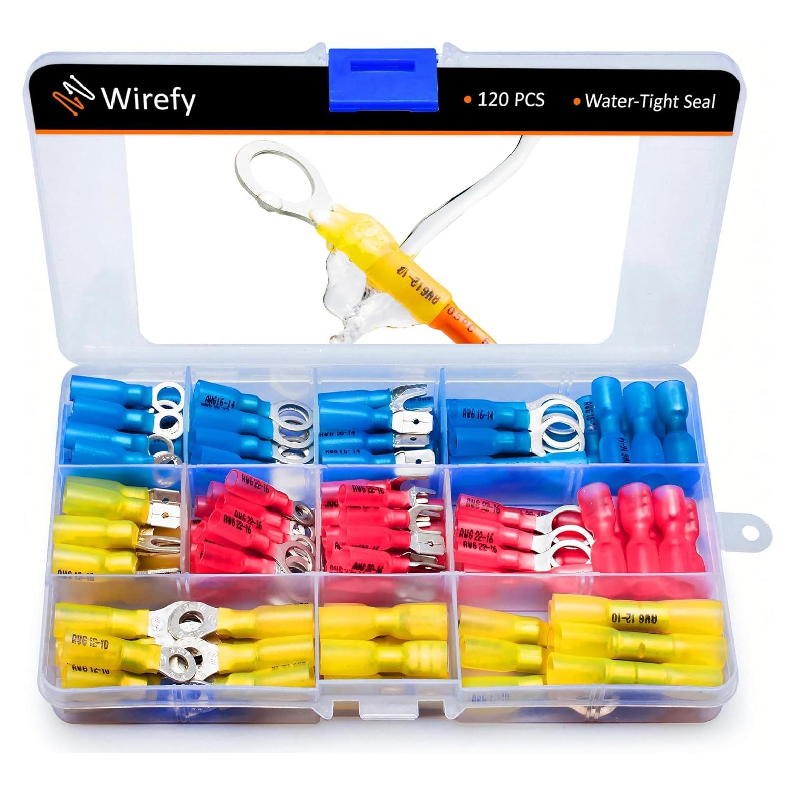Kit de Conectores Eléctricos Wirefy 120 PCS - Termoretráctiles