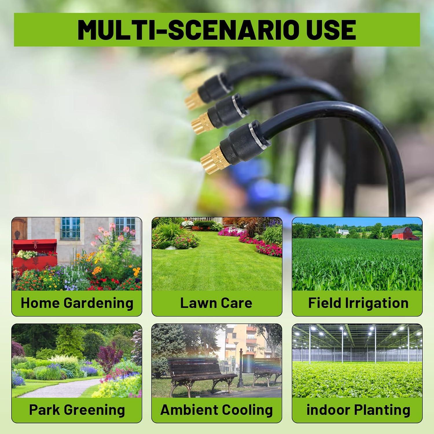 Kit de Riego por Goteo Kekangerly 30.48 m con Aspersores 360°