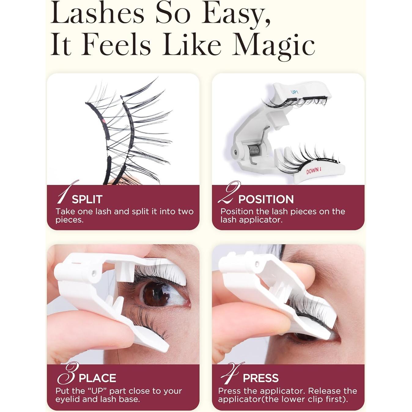 Pestañas Magnéticas BEYELIAN CS02, Suaves y Reutilizables