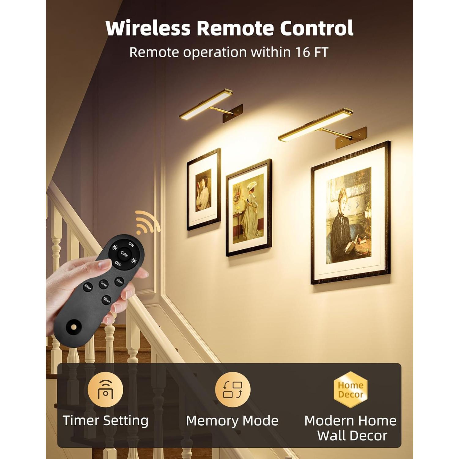 Luz de Imagen LED EZVALO 33cm Inalámbrica Recargable Dorado