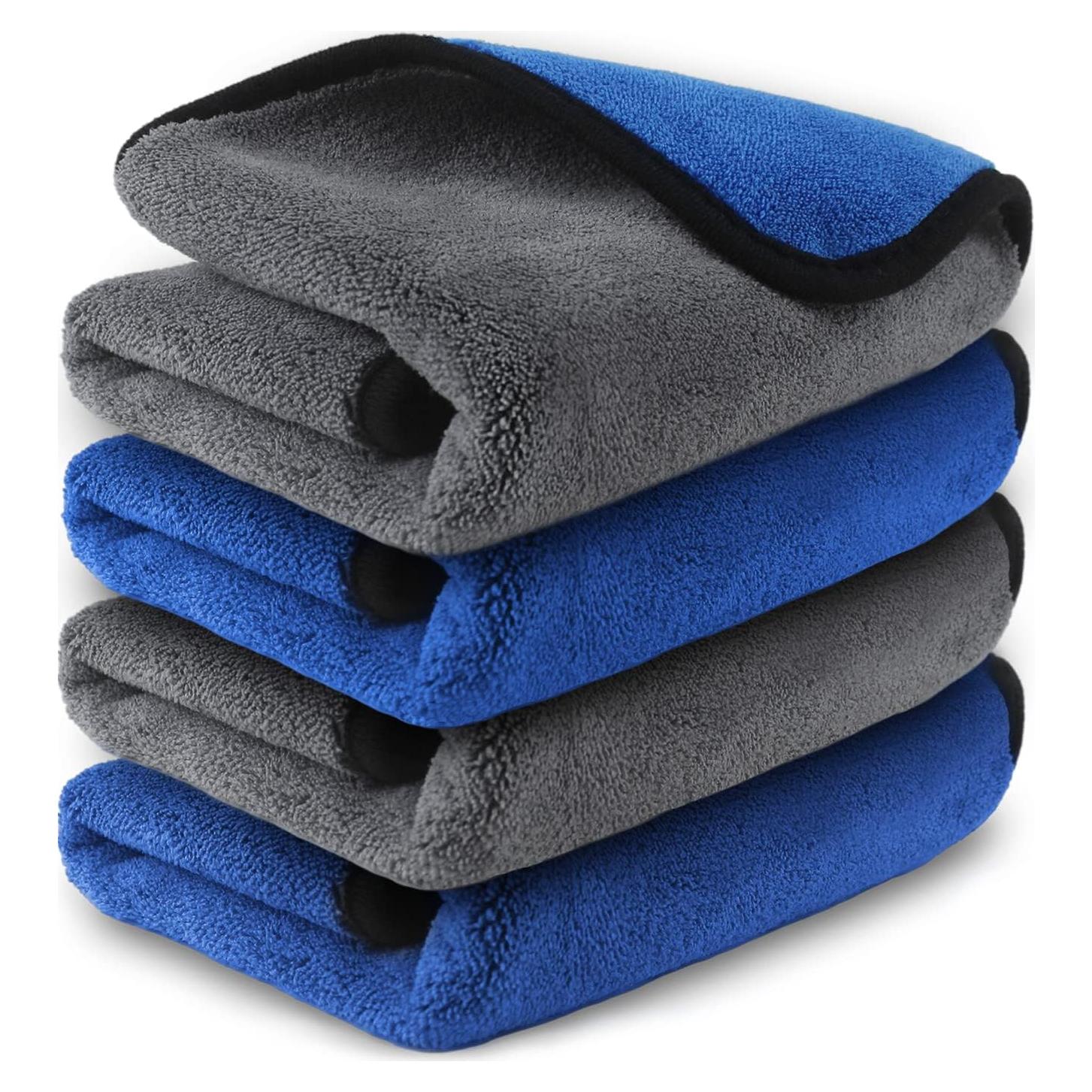 Toallas de Microfibra Airlab 40x40 cm, Paquete de 4, 800 GSM