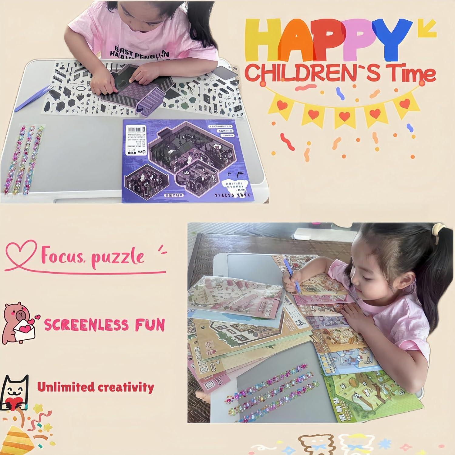 Pegatinas 3D DIY Selgratwin Reutilizables para Adultos y Niños