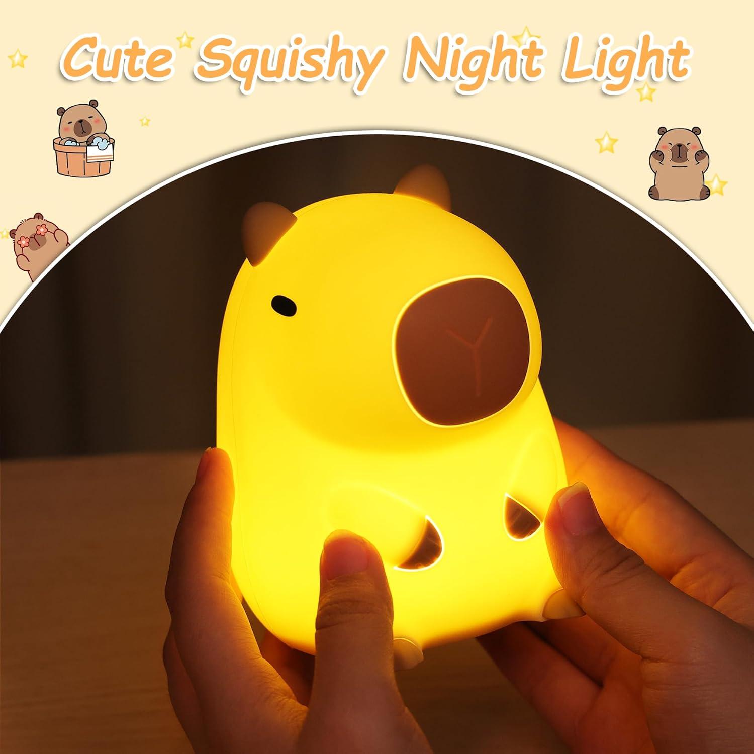 Luz Nocturna Capibara Hinittey Recargable 1200mA con Temporizador