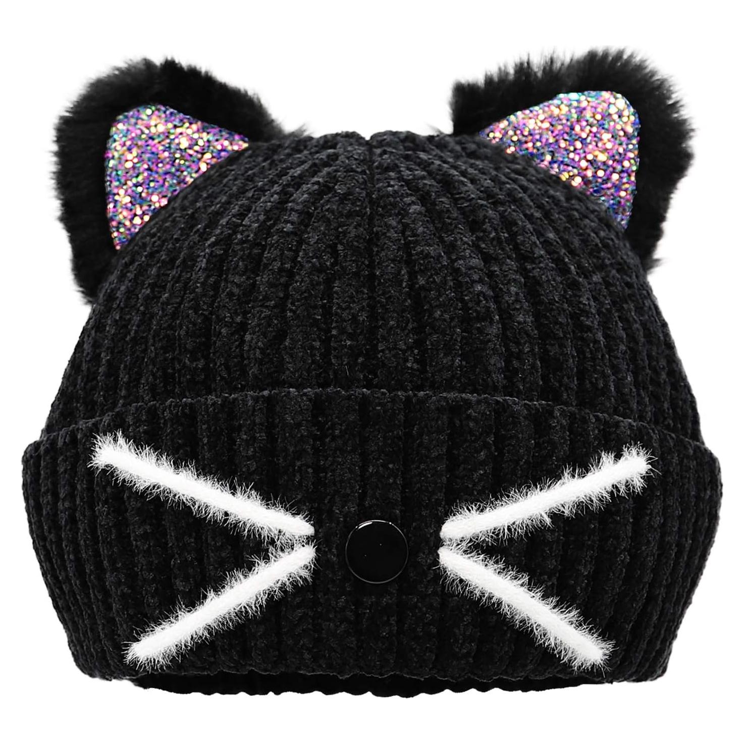 Gorro de orejas de gato Bellady para madre e hijo - Invierno