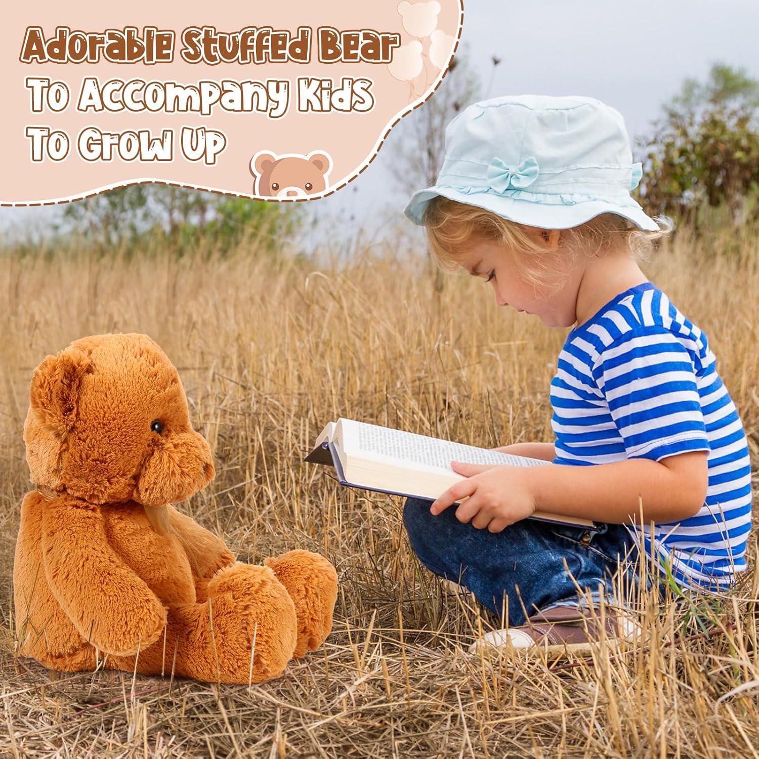 Ositos de Peluche Wettarn 45 cm 2 Pack Marrón Claro y Oscuro