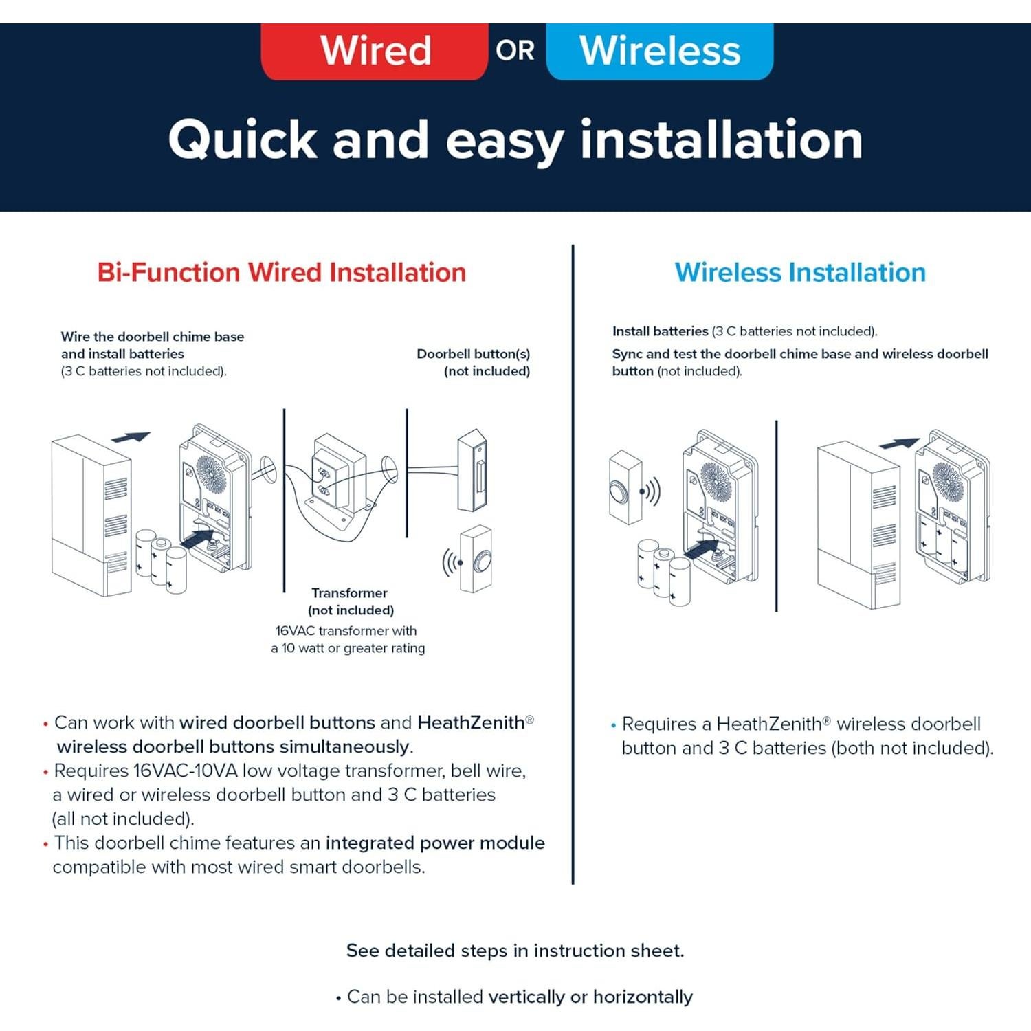 Timbre Digital Inalámbrico Globe Electric 91009242 - Blanco