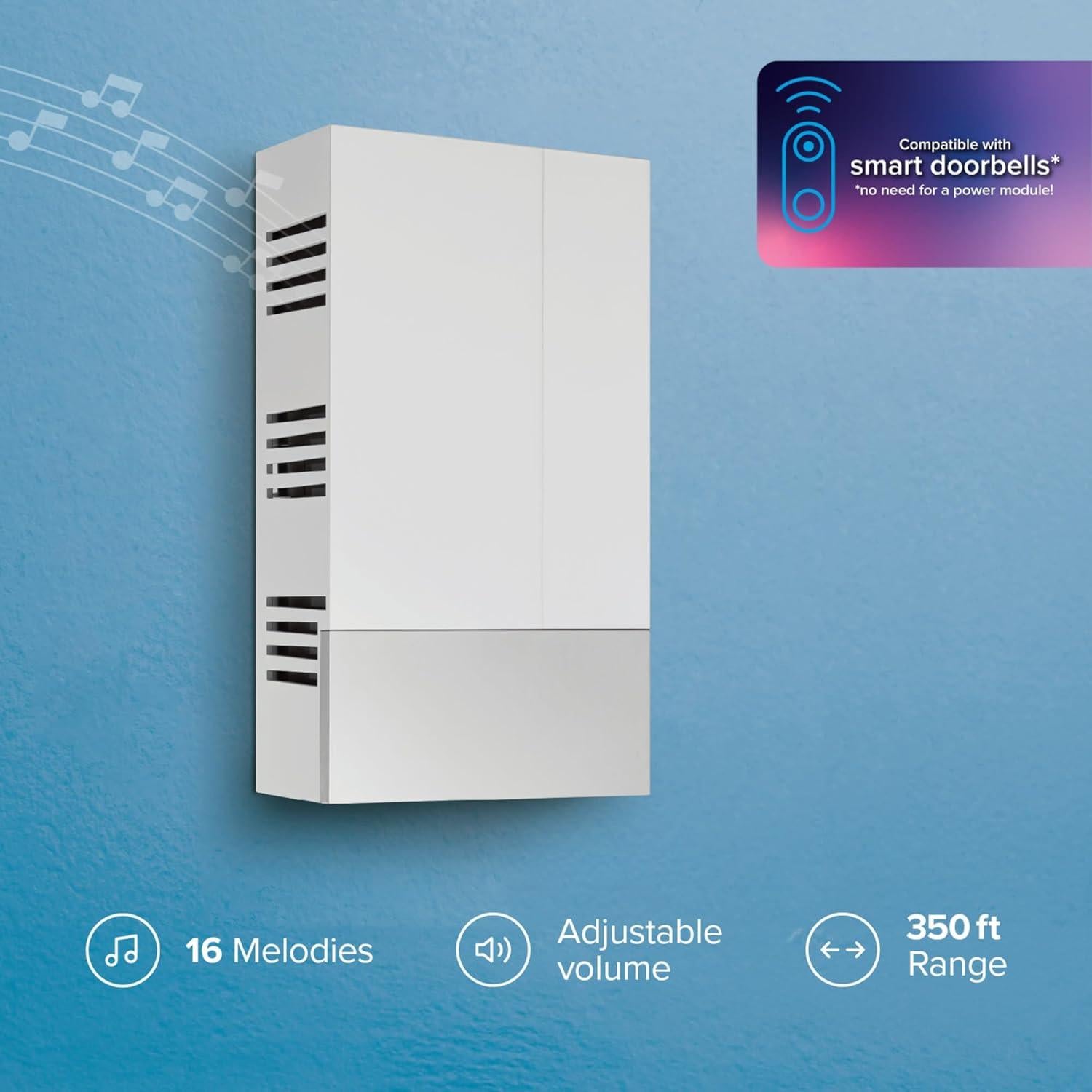 Timbre Digital Inalámbrico Globe Electric 91009242 - Blanco