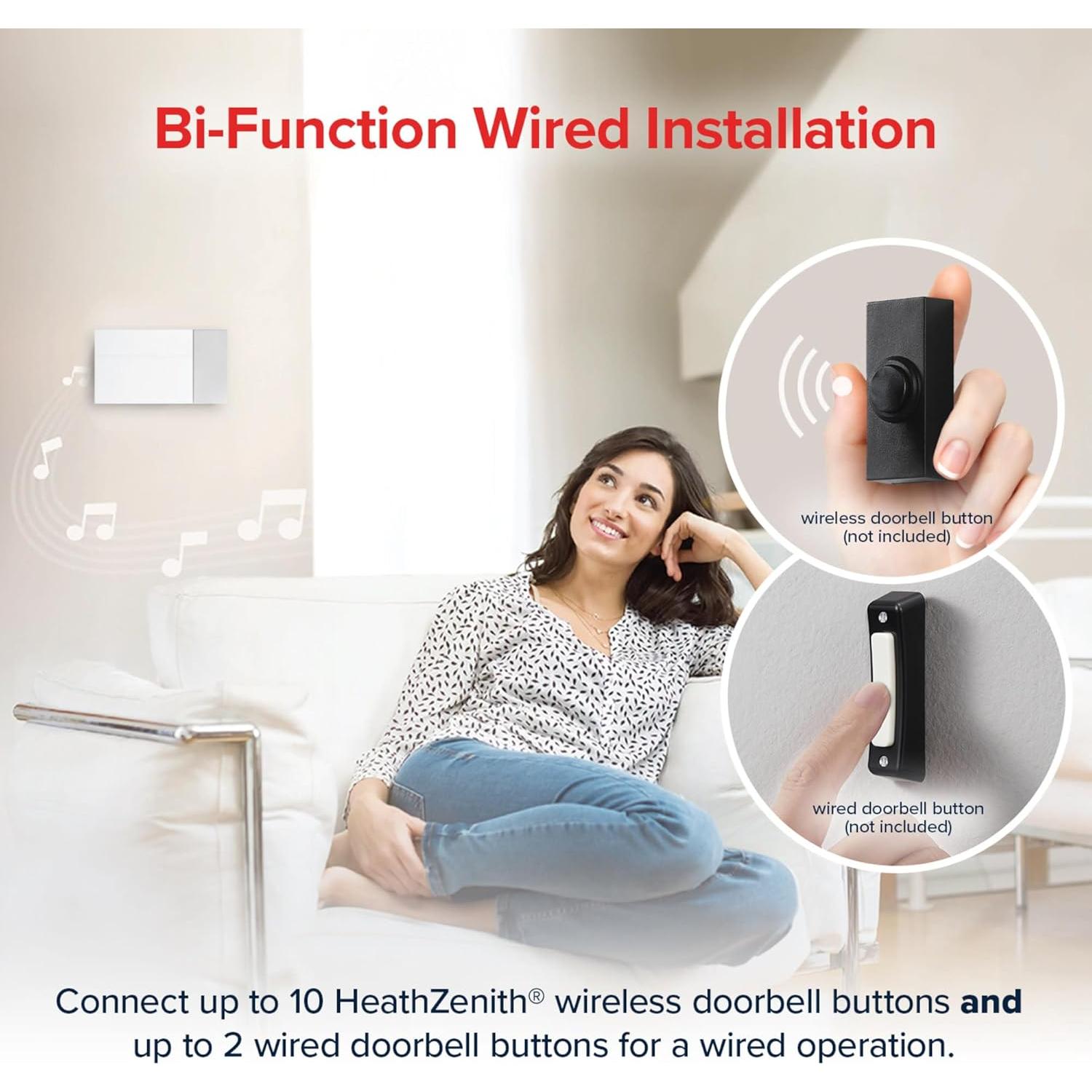 Timbre Digital Inalámbrico Globe Electric 91009242 - Blanco