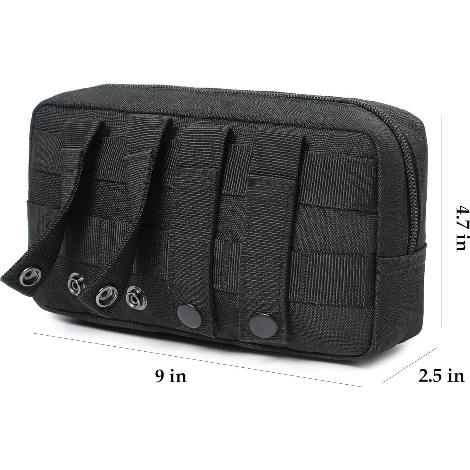 Paquete de 2 Bolsas Tácticas Molle Katadem - Nylon Negro