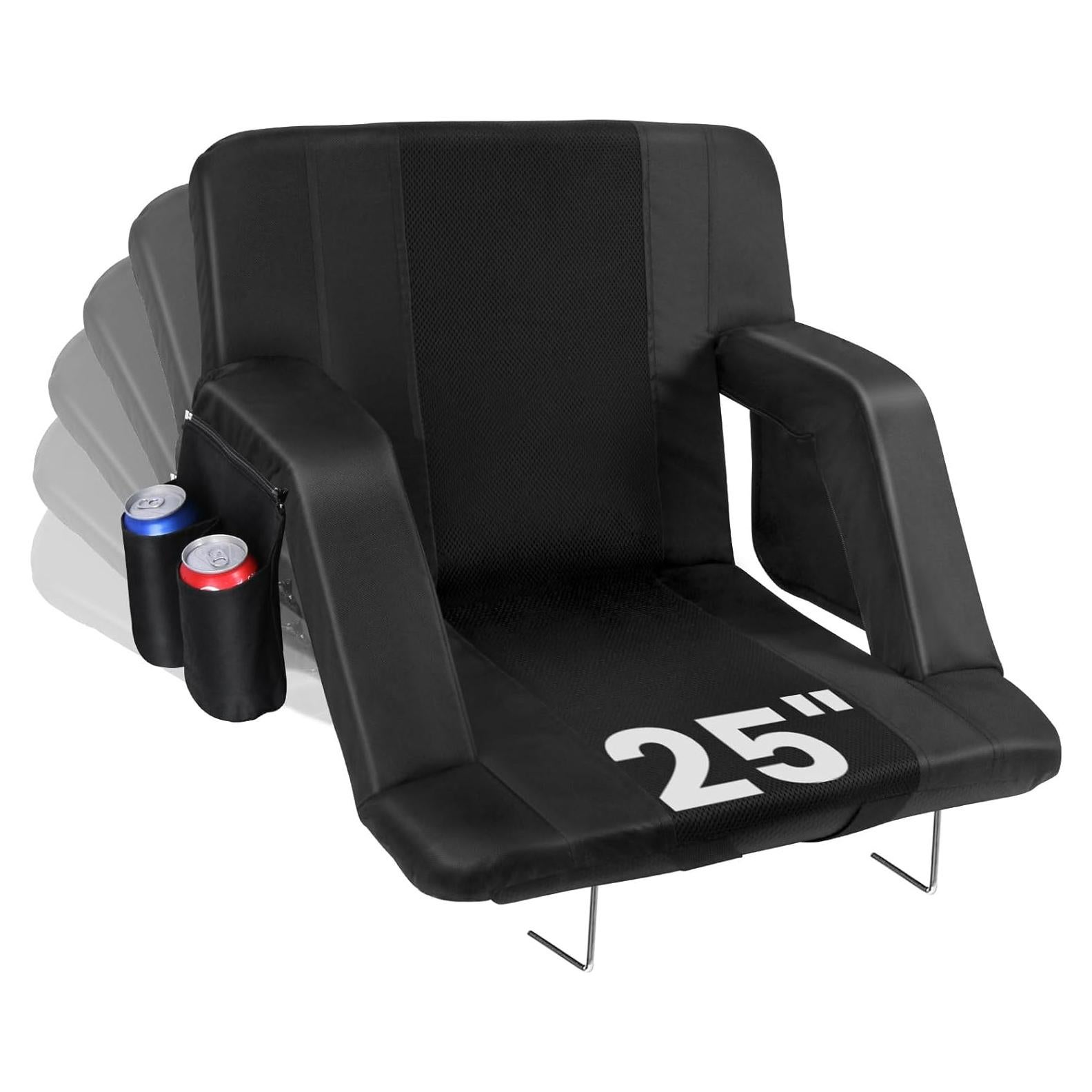 Silla de Estadio JTSIOV 25" (63.5 cm) con Respaldo y Cojín