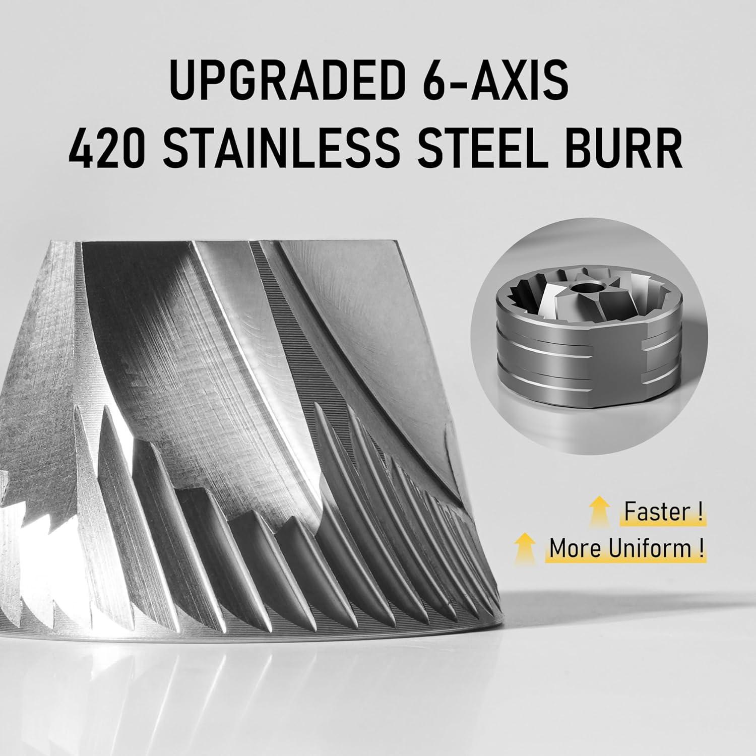 Molinillo de Café Manual STARESSO D6 PLUS Acero Inoxidable 0.73 kg