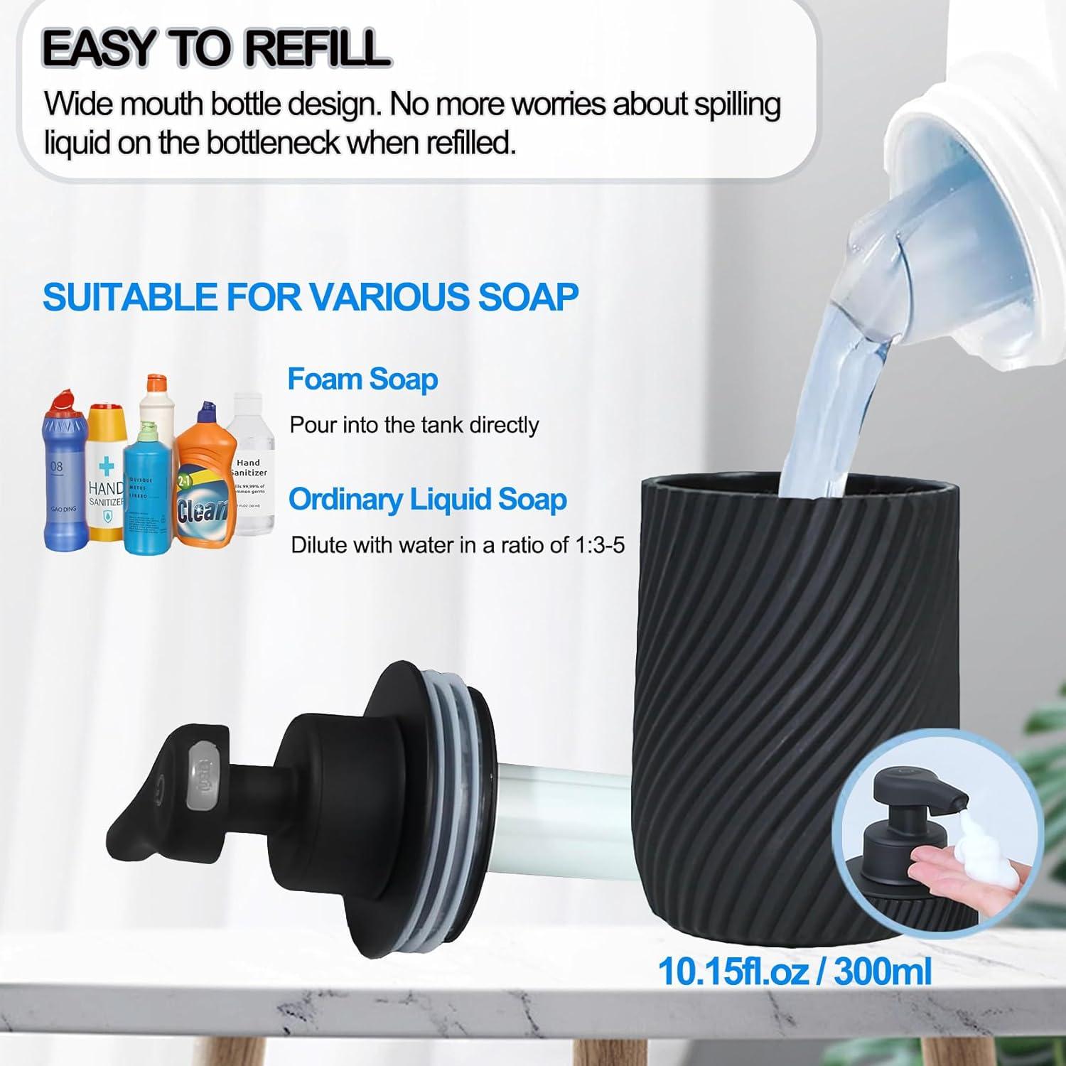 Dispensador Automático de Jabón Espumoso LUNKAFO Negro 300ml