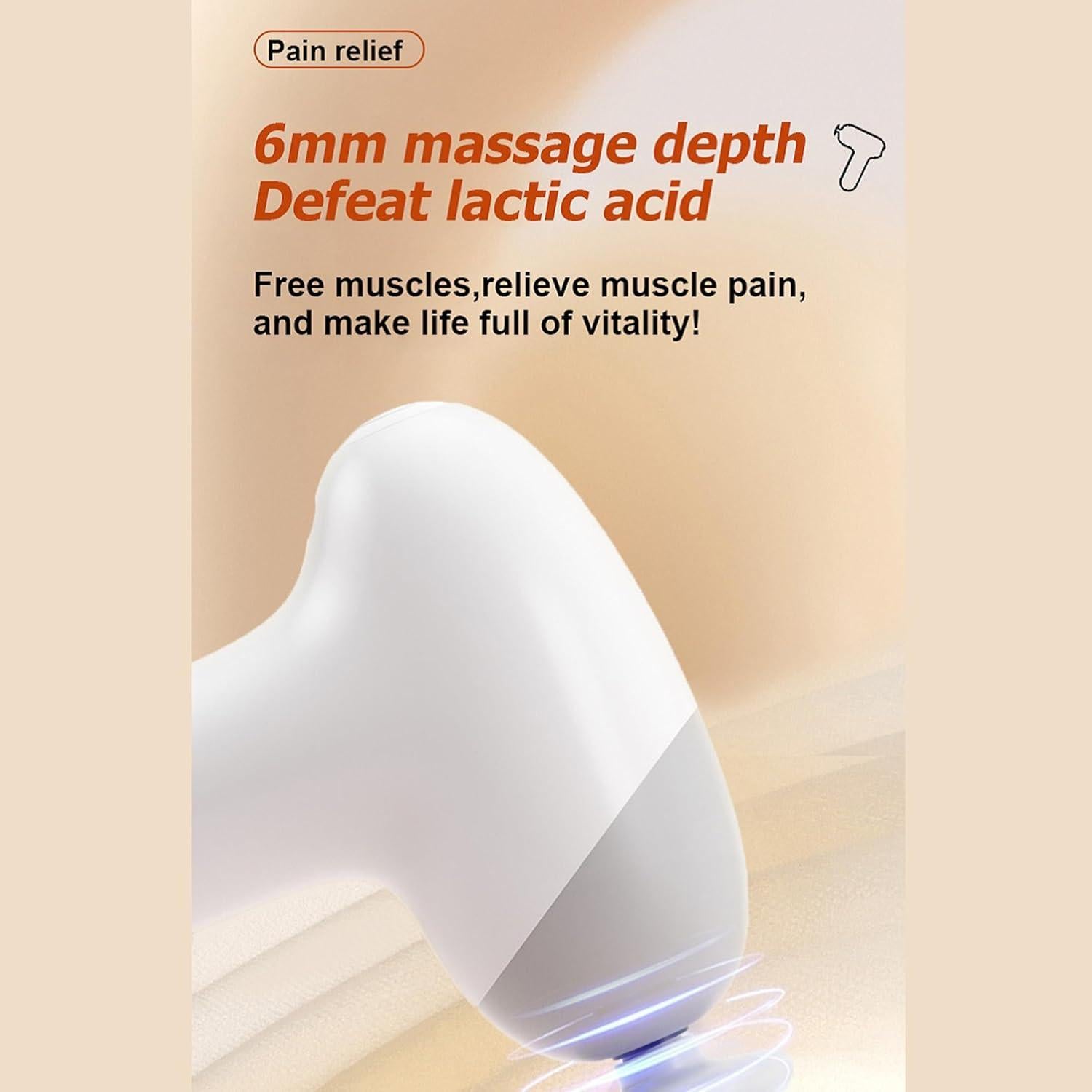 Pistola de Masaje HAOQIANG Mini Portátil Rosa 3000 RPM