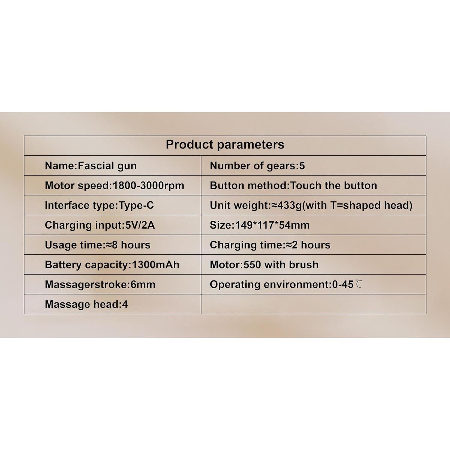 Pistola de Masaje HAOQIANG Mini Portátil Rosa 3000 RPM