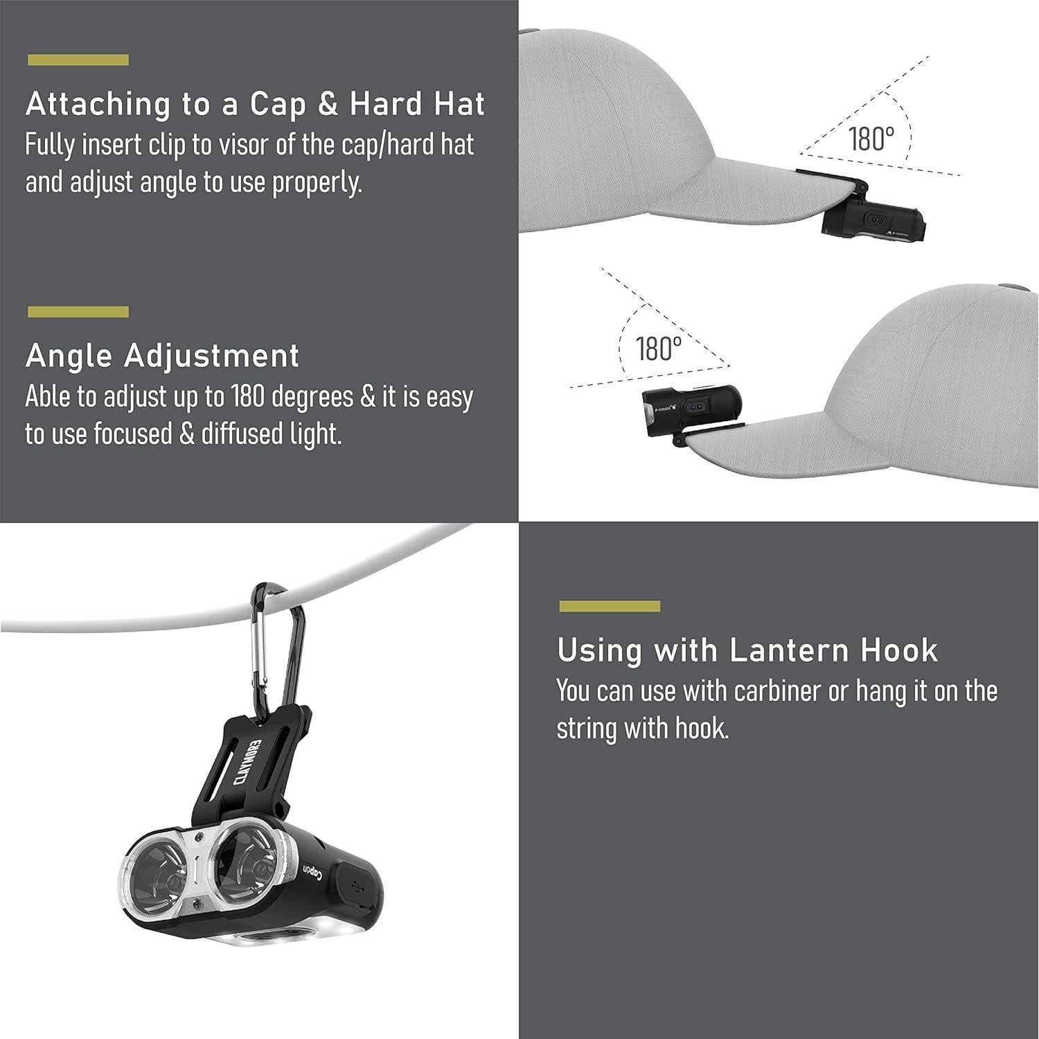 Linterna Frontal Claymore 120H Tan - LED Recargable USB-C