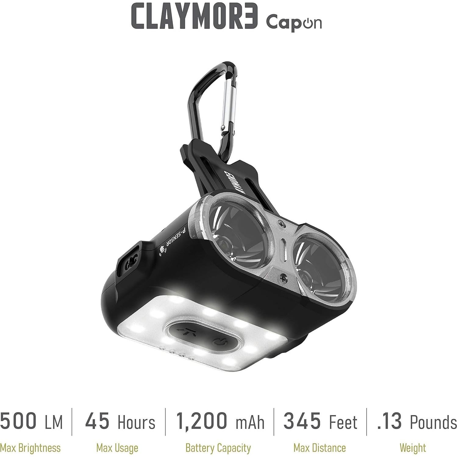 Linterna Frontal Claymore 120H Tan - LED Recargable USB-C