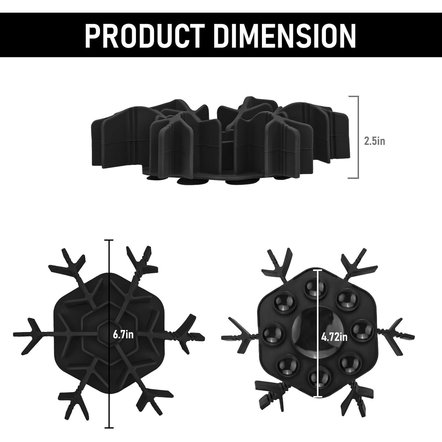 Inserto de Alimentador Lento Mabnuby Negro 17.8 cm Silicona