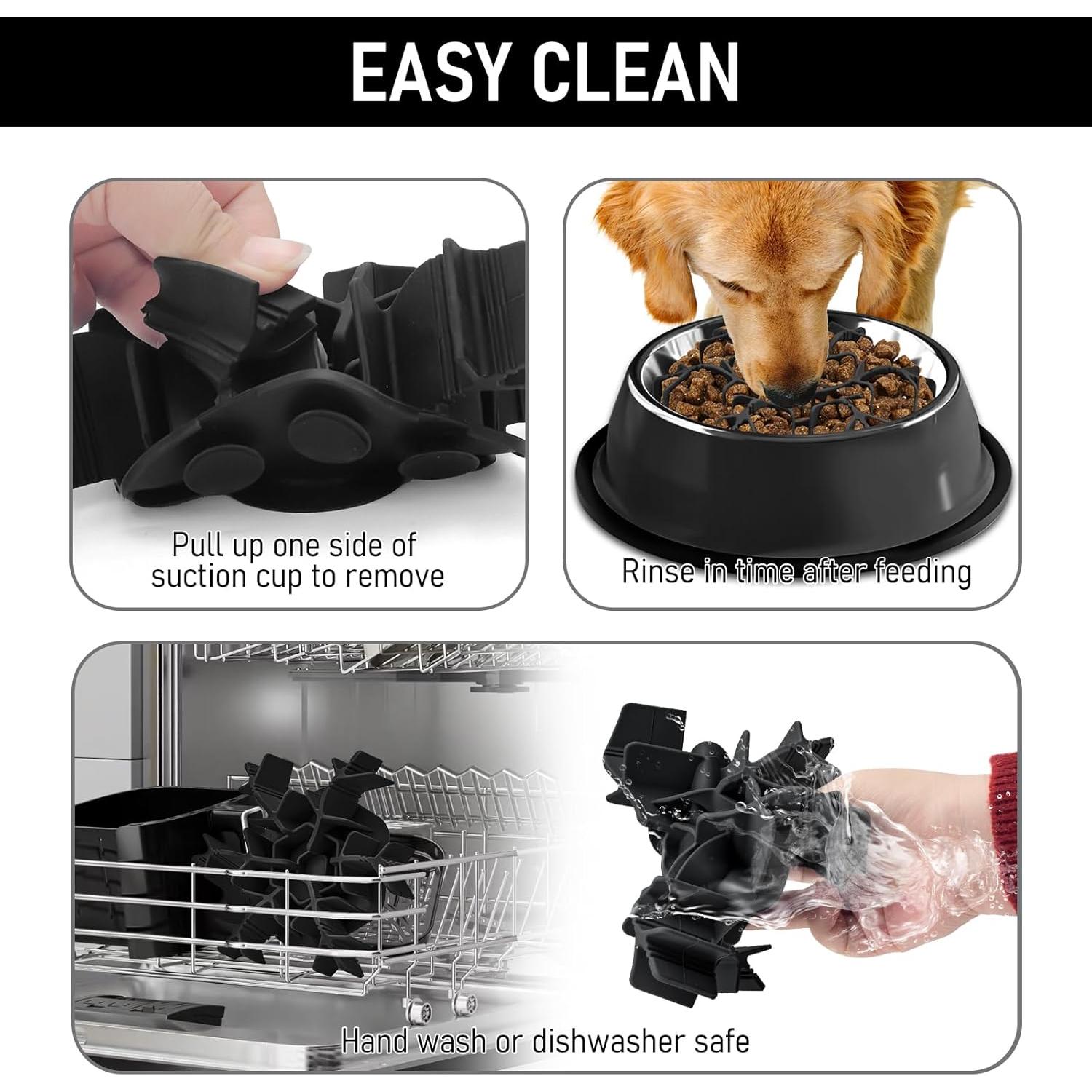 Inserto de Alimentador Lento Mabnuby Negro 17.8 cm Silicona