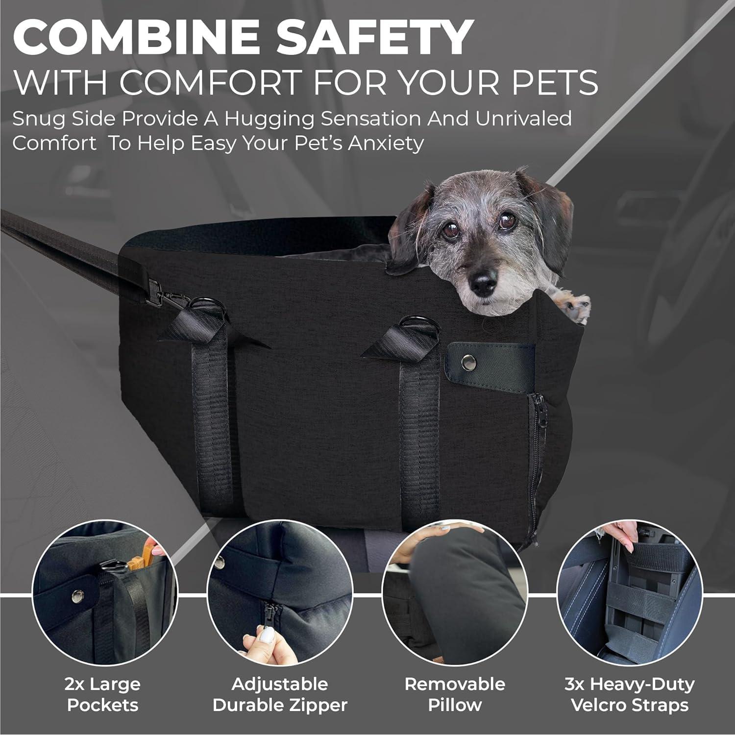 Asiento Elevador para Perros Pawseat Negro 2-6 Kg con Seguridad