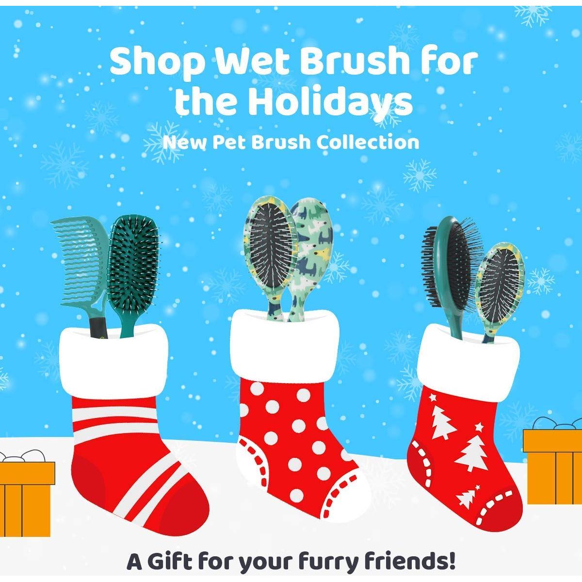 Cepillo Desenredador Wet Brush para Mascotas Verde Azulado