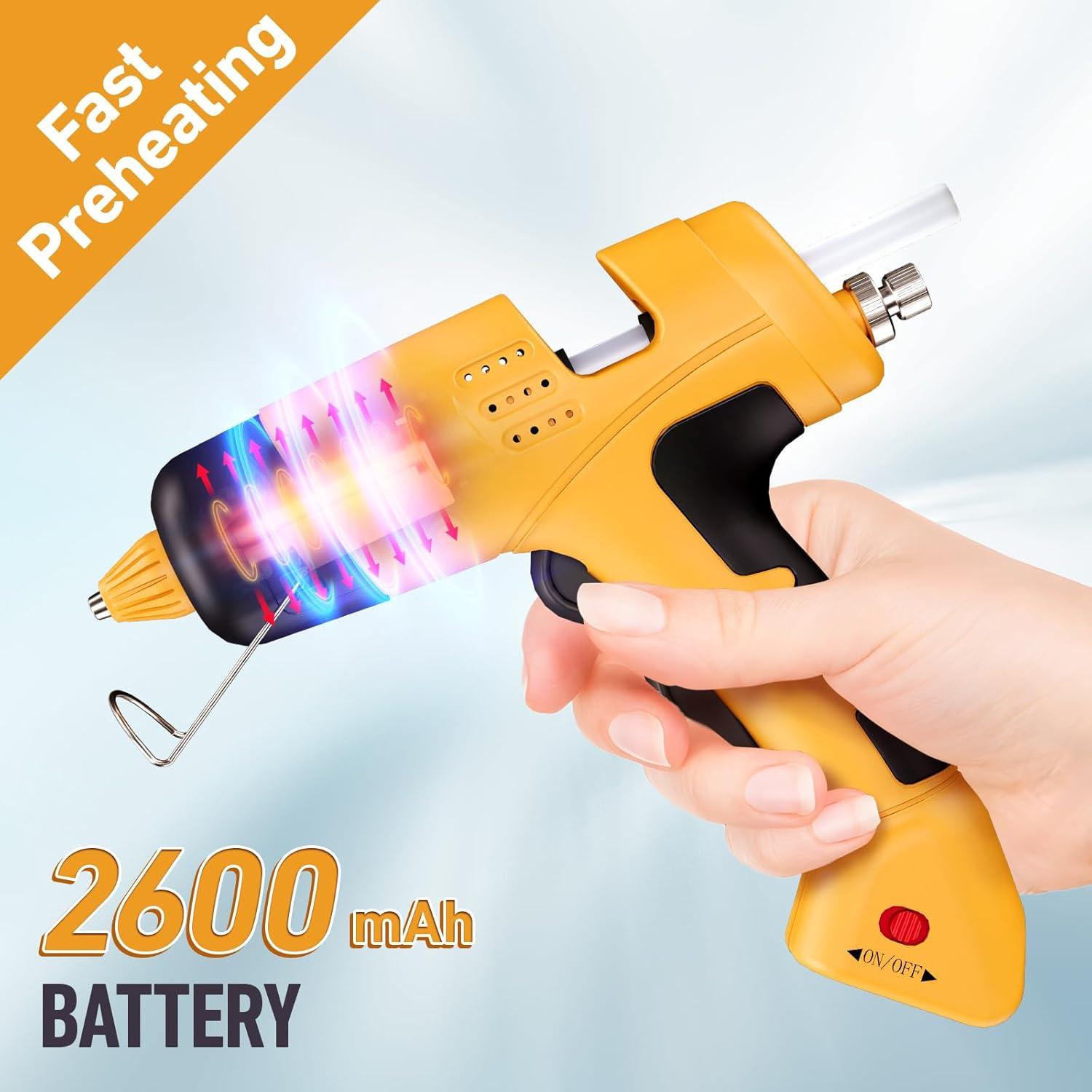 Pistola de Silicona Caliente Inalámbrica HHDQYMSG 20W 2600mAh